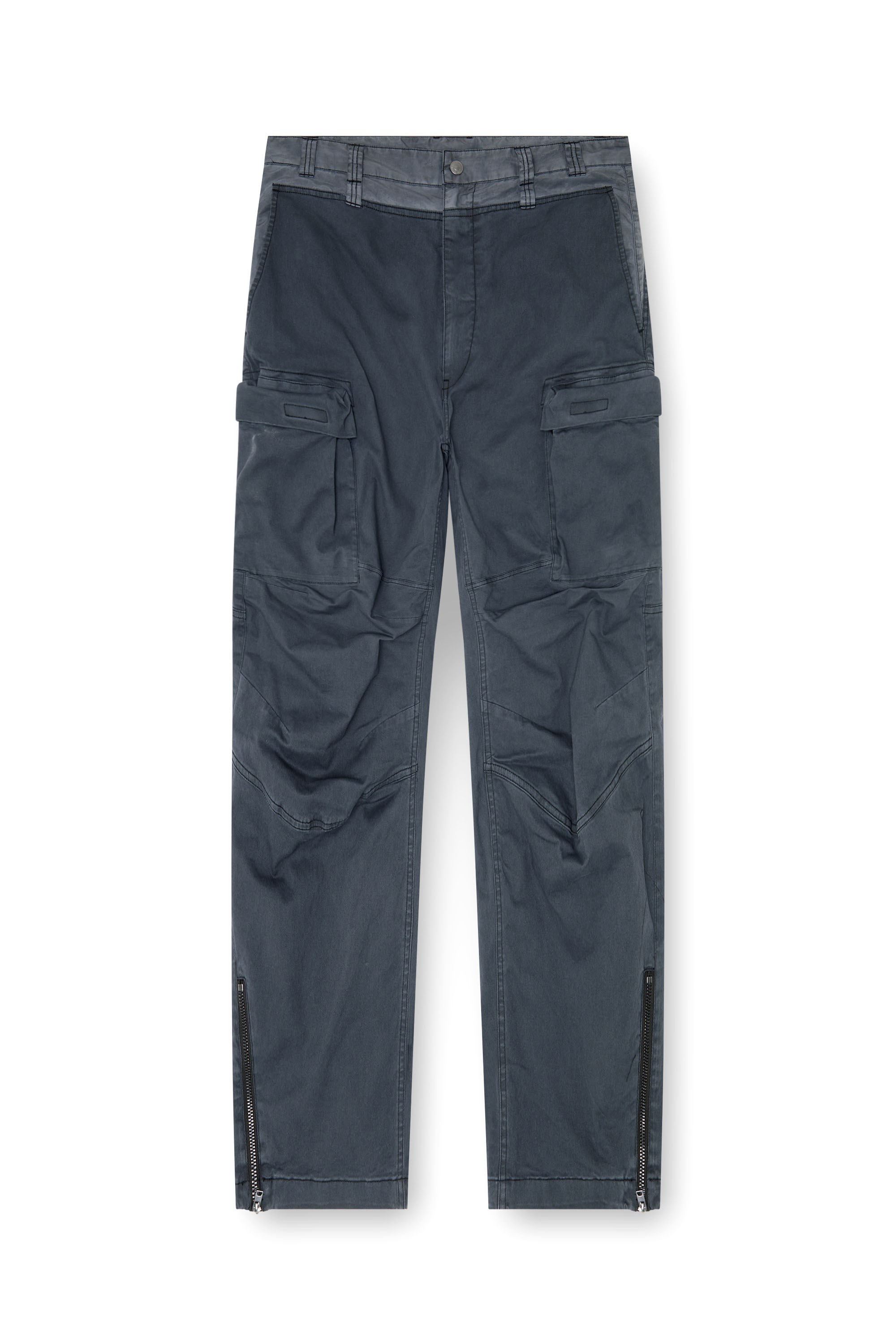 Diesel - P-DELLS, Herren Cargo-Hose aus Baumwolle und Nylon in Blau - 4