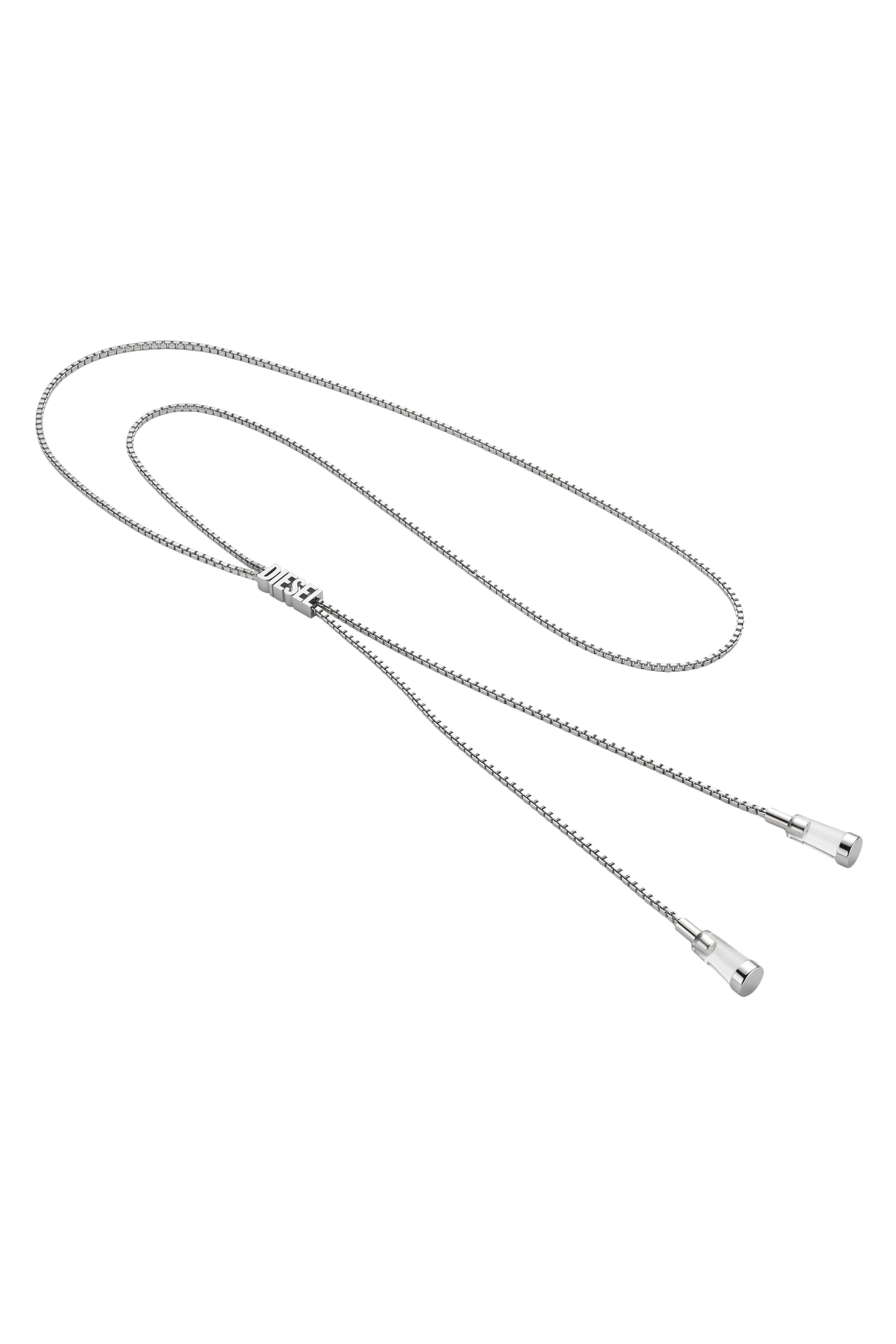Diesel - 60669 EARBUDS CHAIN EARBUNDS CHAIN, Unisex D Chain Halskette f&uuml;r Ohrh&ouml;rer in Silber - 1