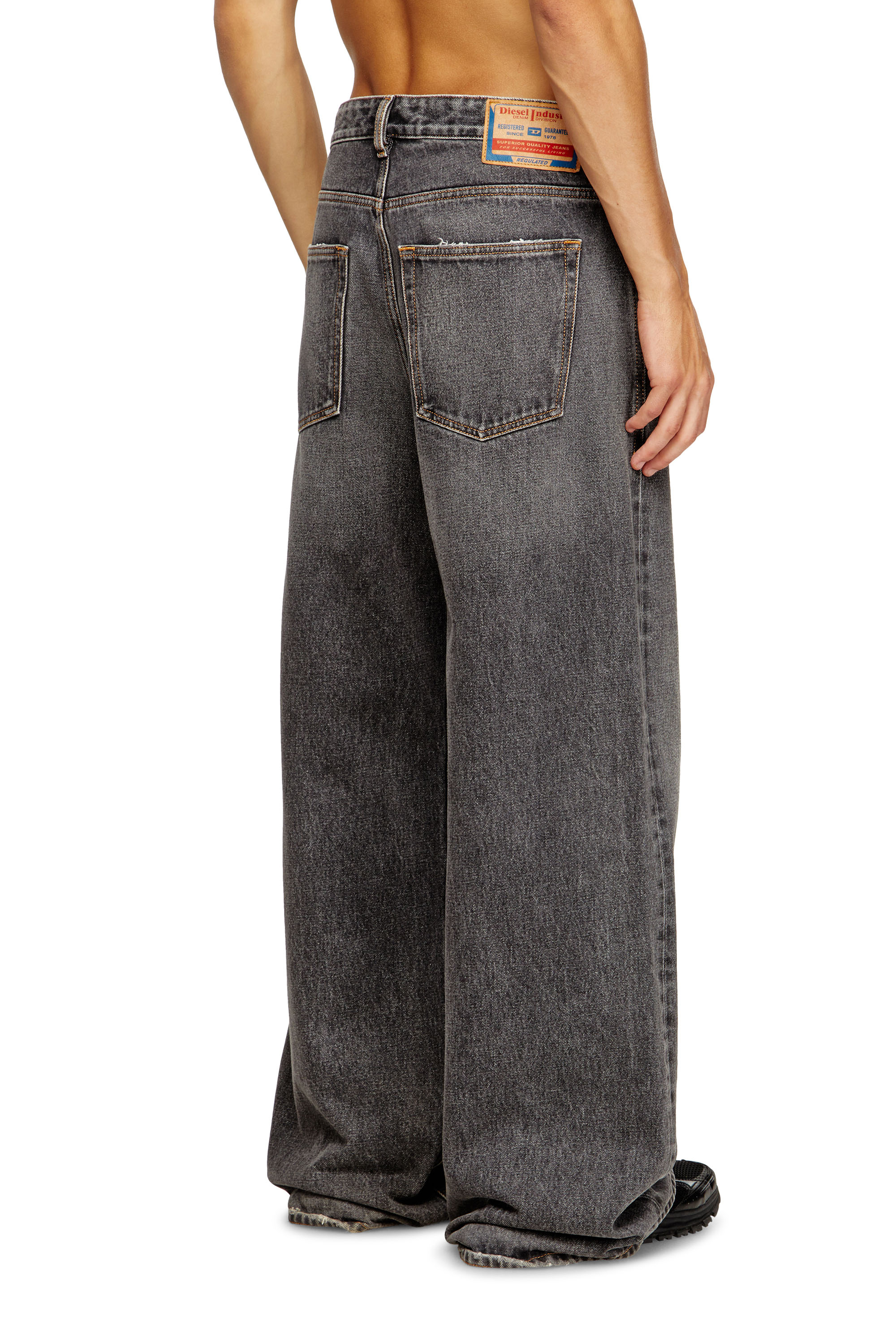 Diesel - Herren Relaxed Jeans D-Rise 007F6, Schwarz/Dunkelgrau - 4