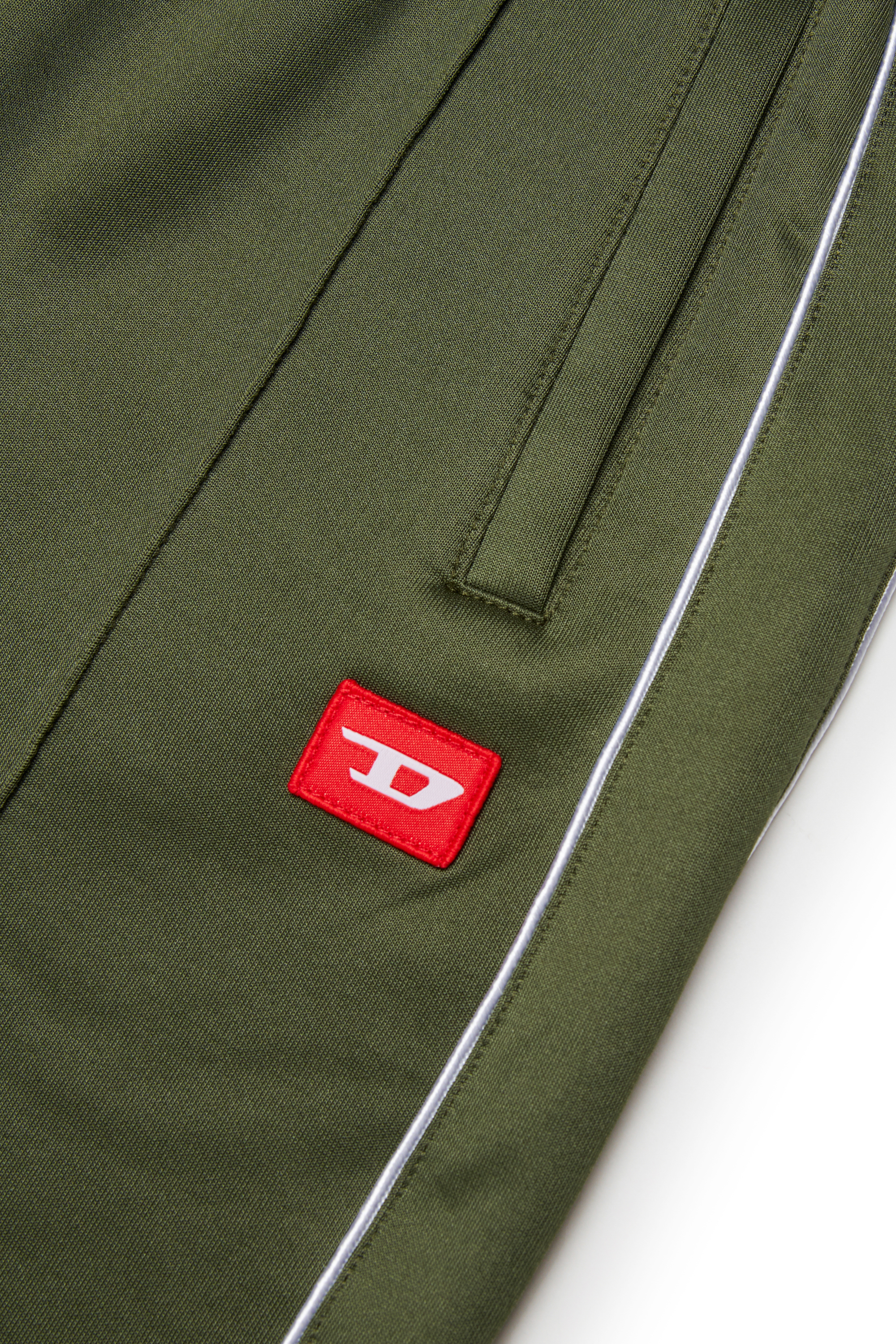 Diesel - PZAMPERD, Herren Baumwollhose mit seitlichen Streifen in Grün - 4