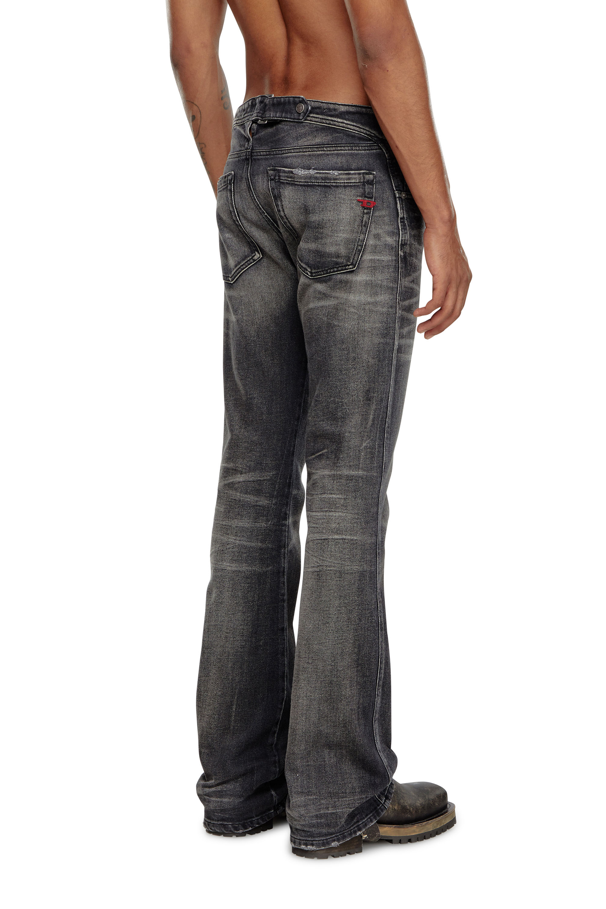 Diesel - Herren Bootcut Jeans D-Backler 09J65, Schwarz/Dunkelgrau - Image 4