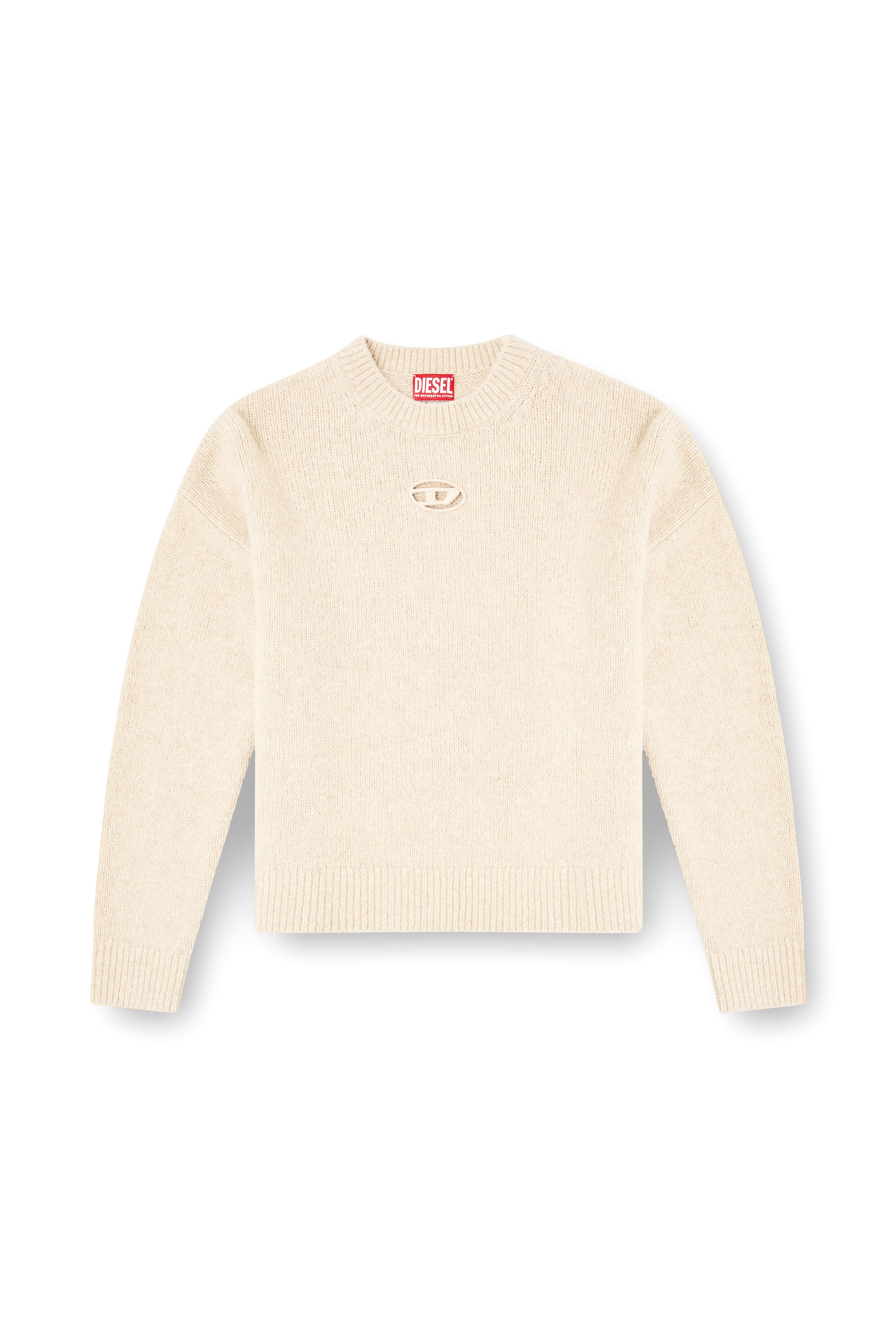 Diesel - M-AREETA, Damen Pullover aus Woll- und Alpakamischung in Beige - 3