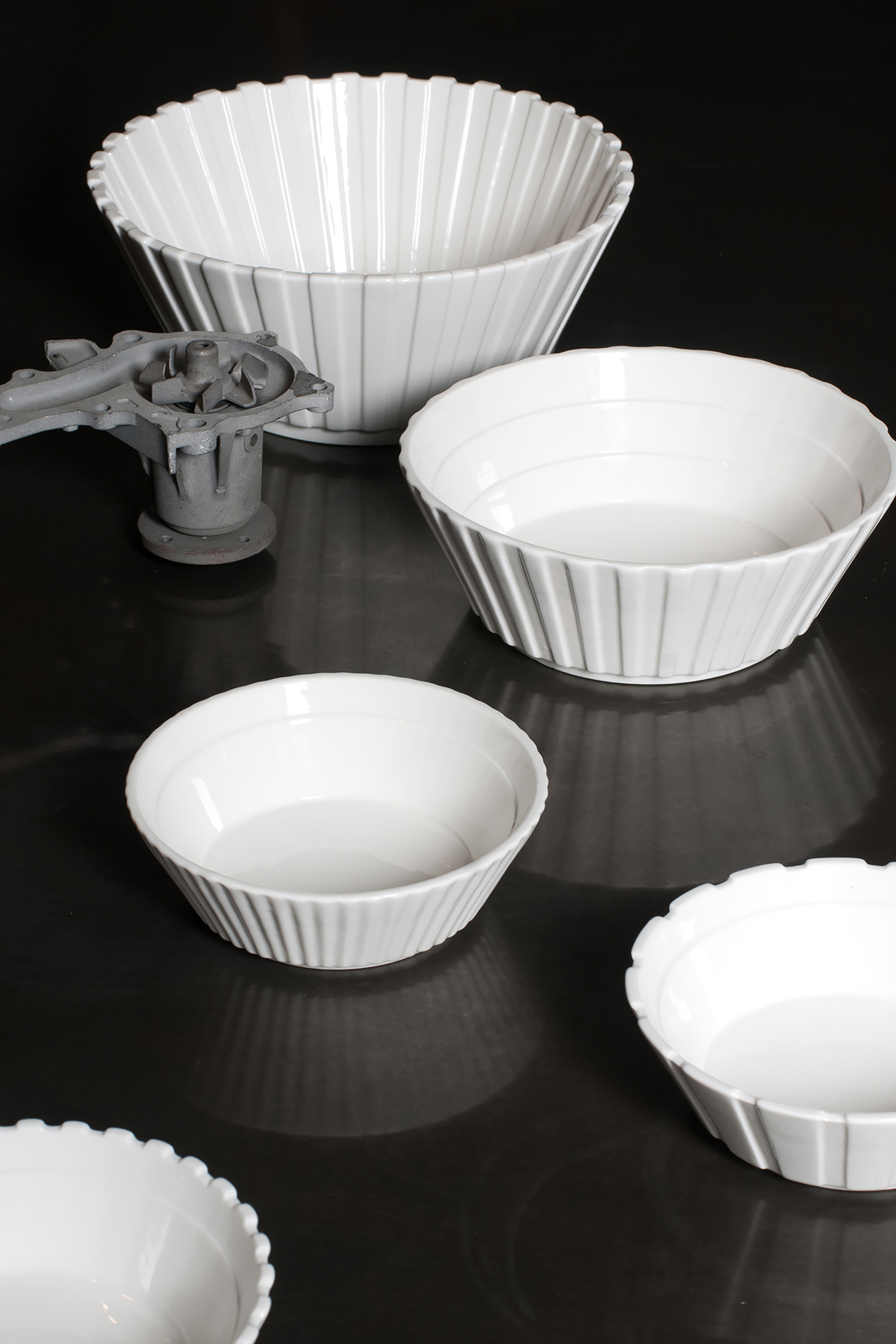 Diesel - 10979 MACHINE COLLEC, Unisex Salatschüssel aus Porzellan, ø 22 cm in Weiß - 4