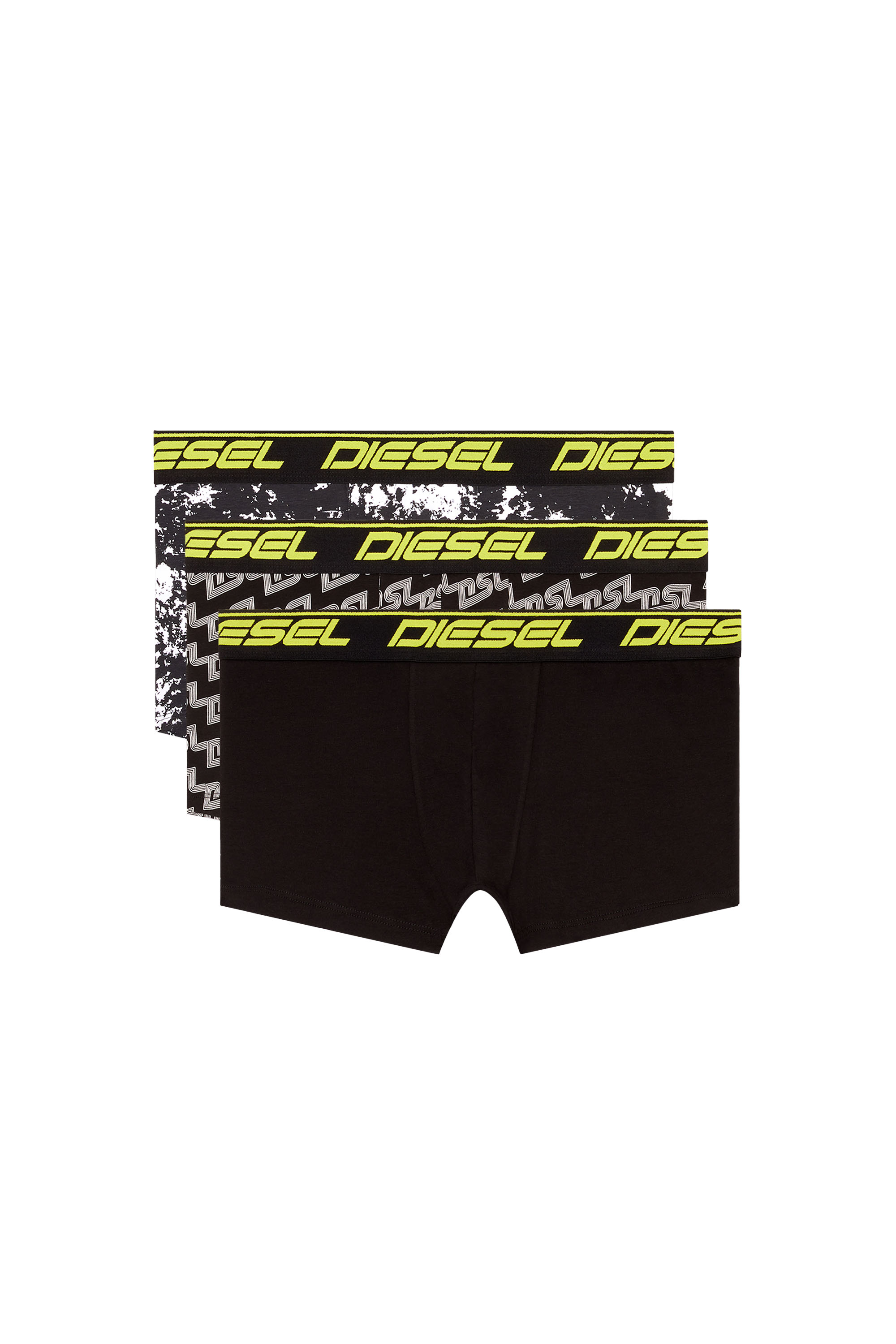 Diesel - UMBX-DAMIENTHREEPACK, Herren Retropants mit diffusem Print im Dreierpack in Schwarz/Gelb - 1