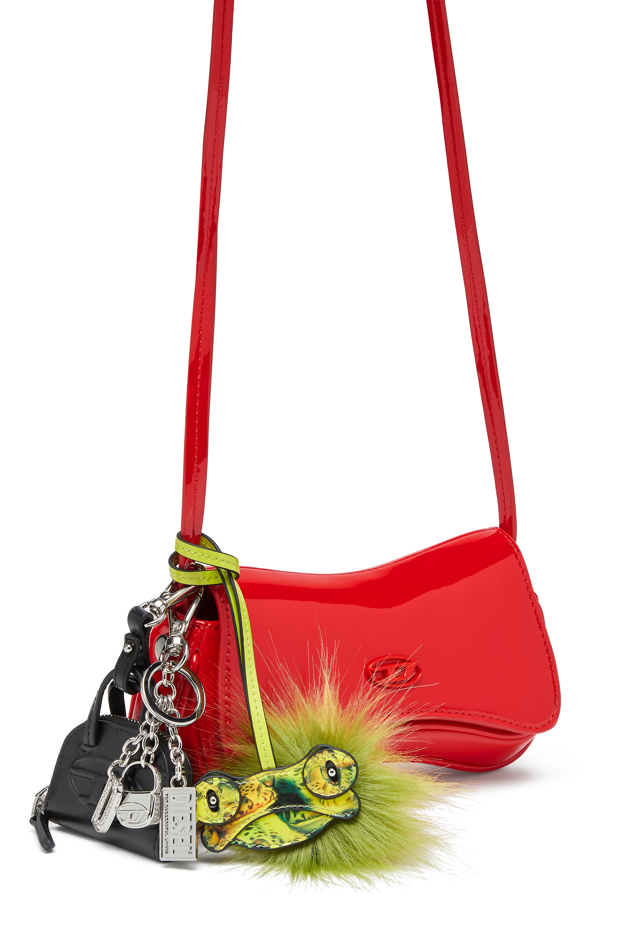 Diesel - PLAY CROSSBODY XS, Damen Play-Kleine Umh&auml;ngetasche aus gl&auml;nzend in Rot - 2