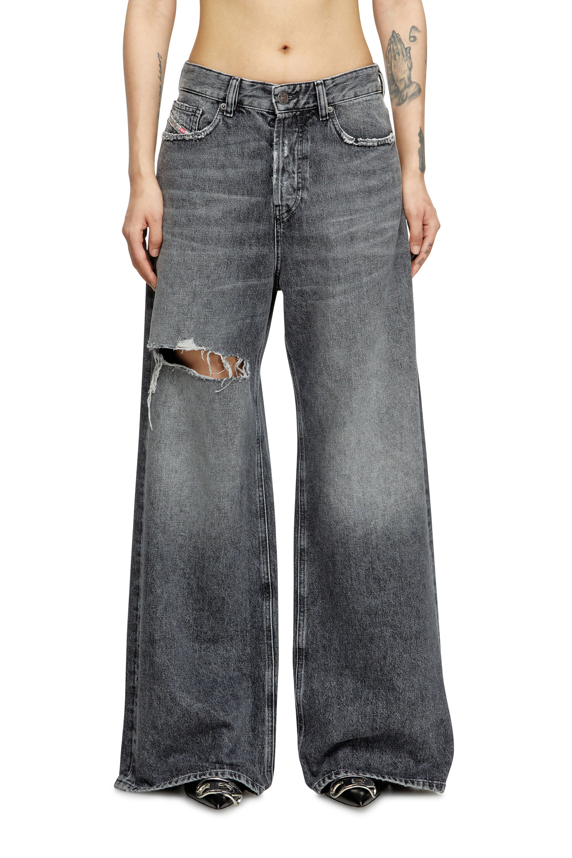 Diesel - Damen Relaxed Jeans 1996 D-Sire 007X4, Schwarz/Dunkelgrau - 1