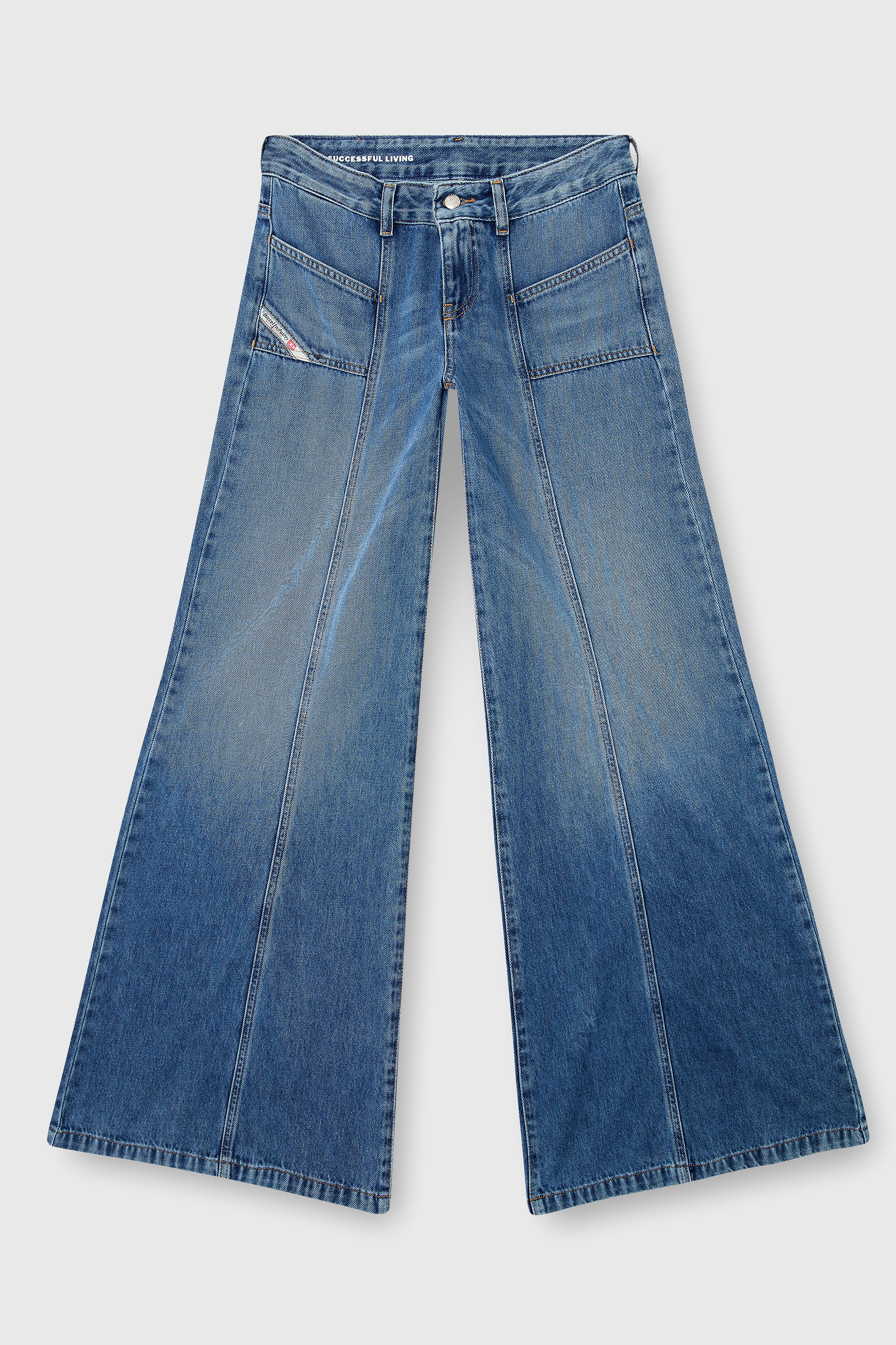 Diesel - Damen Flare Jeans D-Akii 09M56, Mittelblau - 4