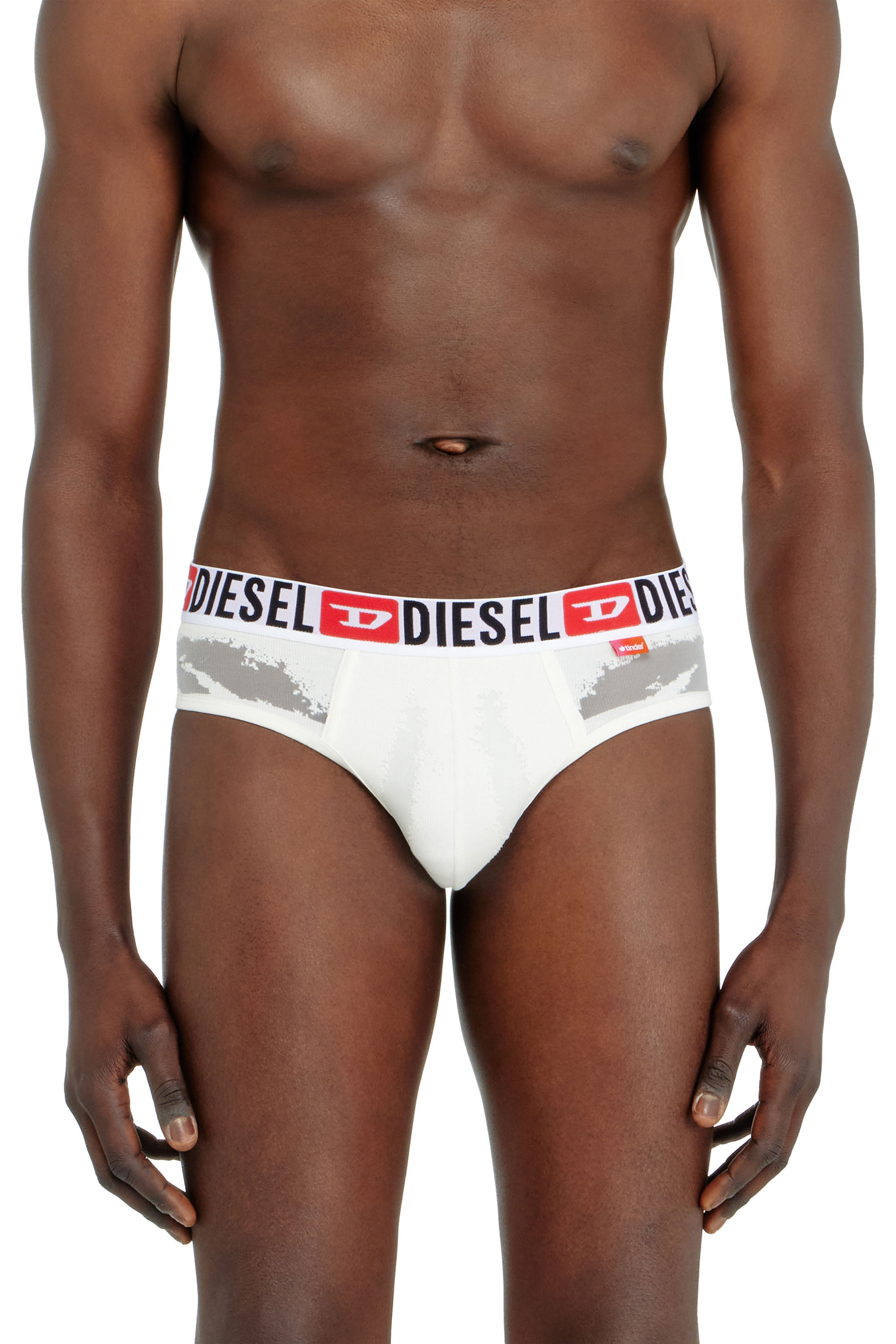 Diesel - PR-ANDRE, Herren Slips mit transparentem devor&eacute;-Effekt in Wei&szlig; - 3