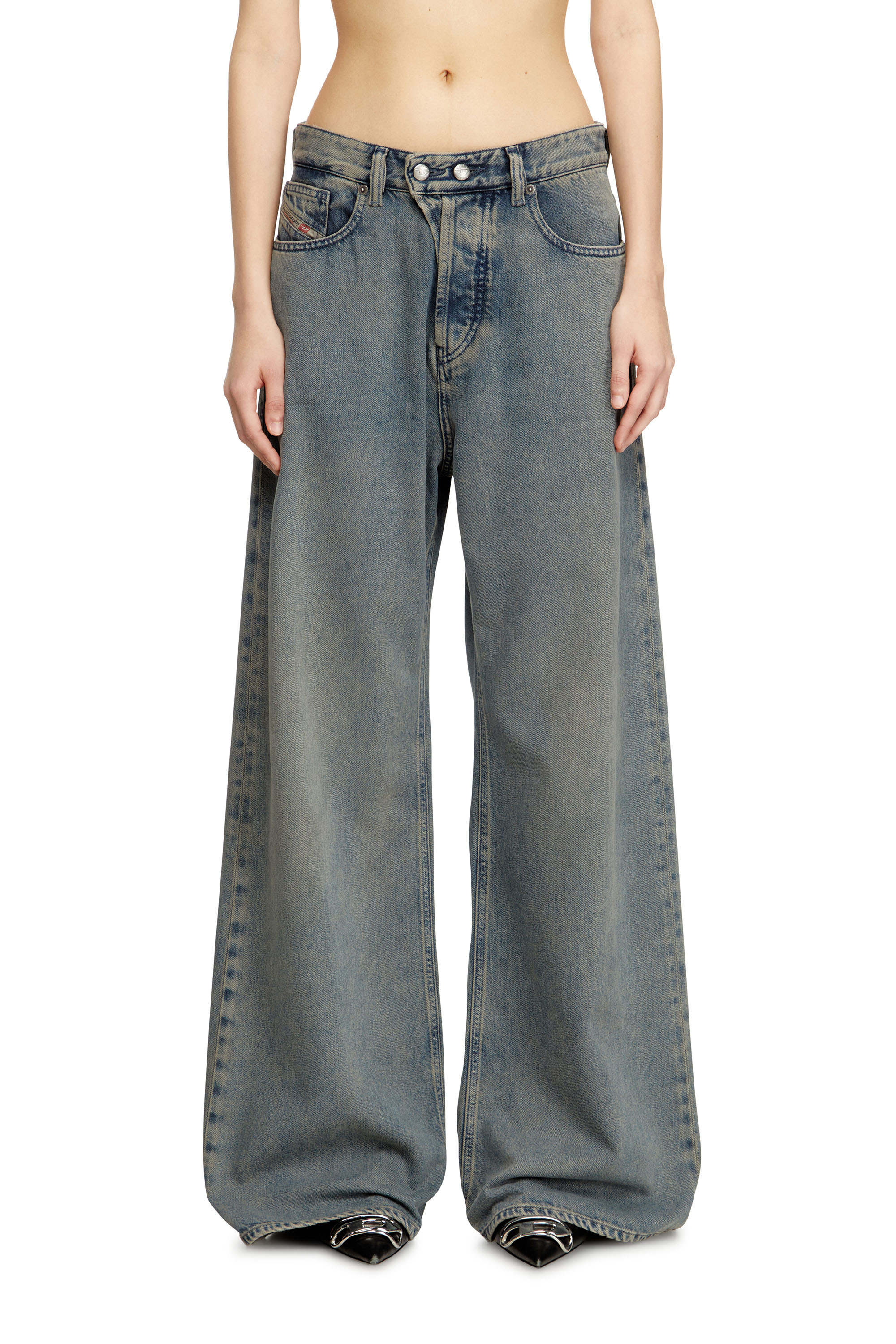 Diesel - Damen Relaxed Jeans 1996 D-Sire 09N24, Mittelblau - 1