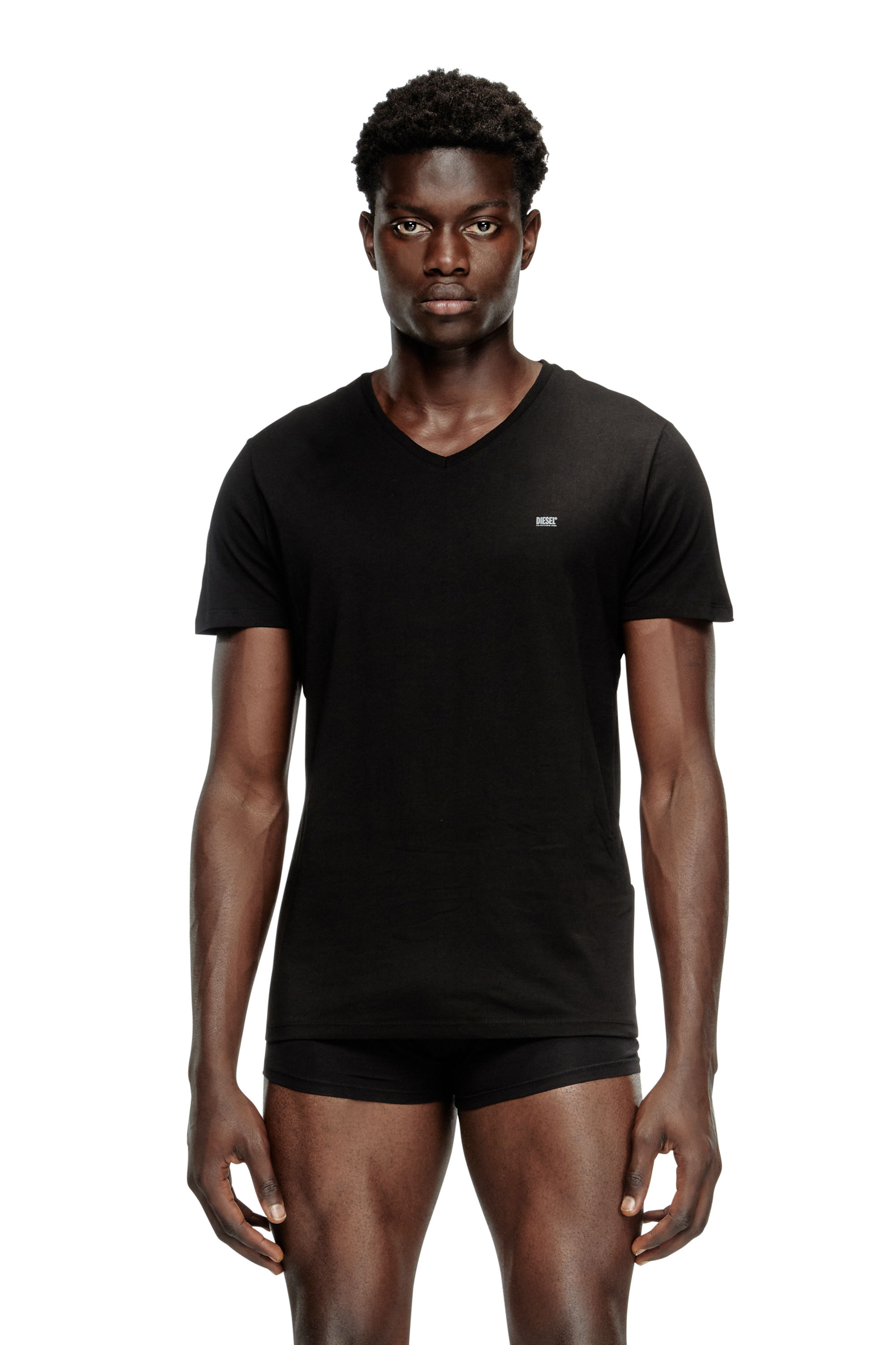 Diesel - UMTEE-MICHAEL3PACK, Herren T-Shirts mit V-Ausschnitt im Dreierpack in Schwarz - 3