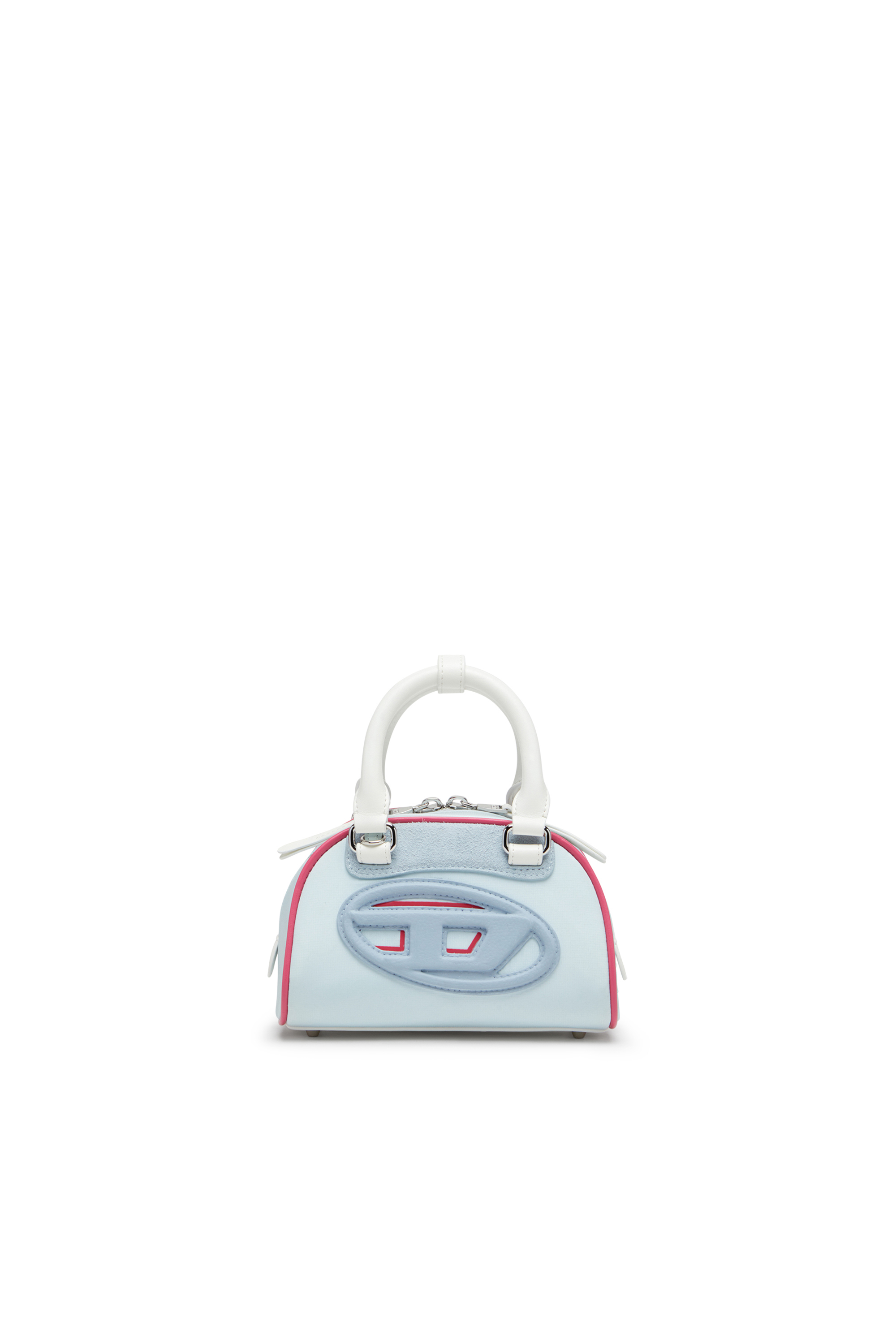 Diesel - 1DR DOME CROSSBODY, Damen 1DR Dome-Colourblock-Mini-Bowling-Tasche in Hellblau - 1