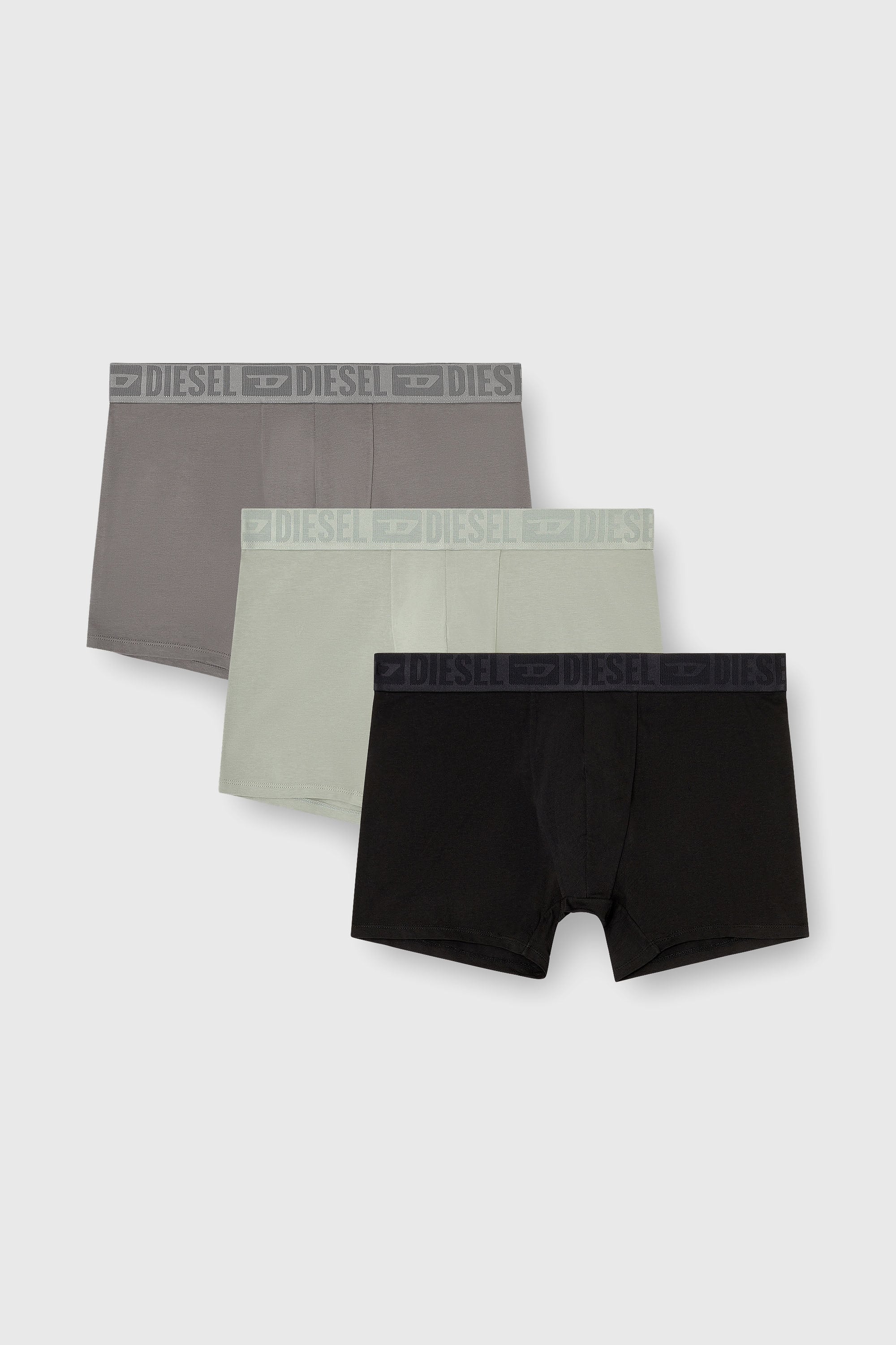 Diesel - SEBASTIAN-D-CORE-3PACK, Herren Boxer-Slips aus stretch-baumwolle im Dreierpack in Schwarz/Grau - 1