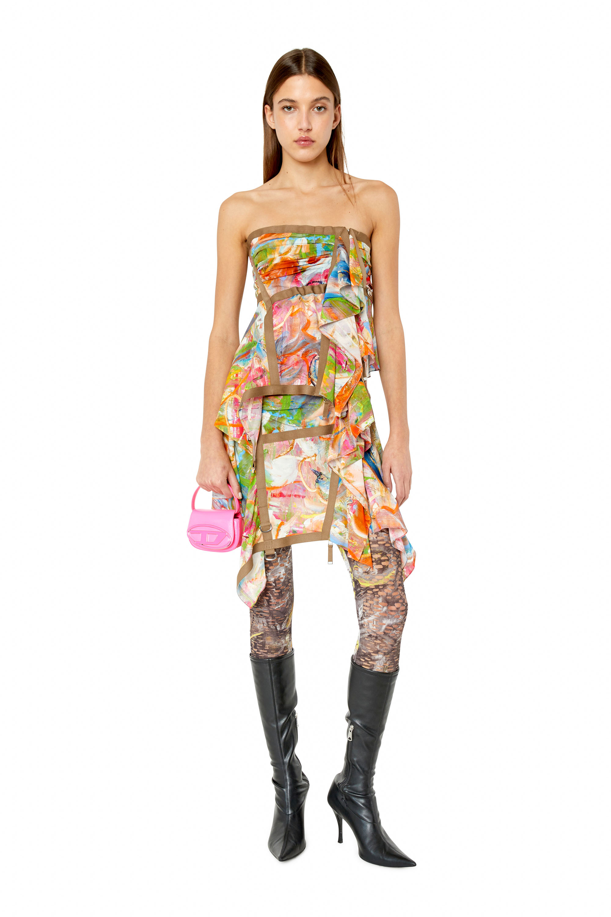 Diesel - O-DIANTHA-PRINT, Braun/Rot - Image 2