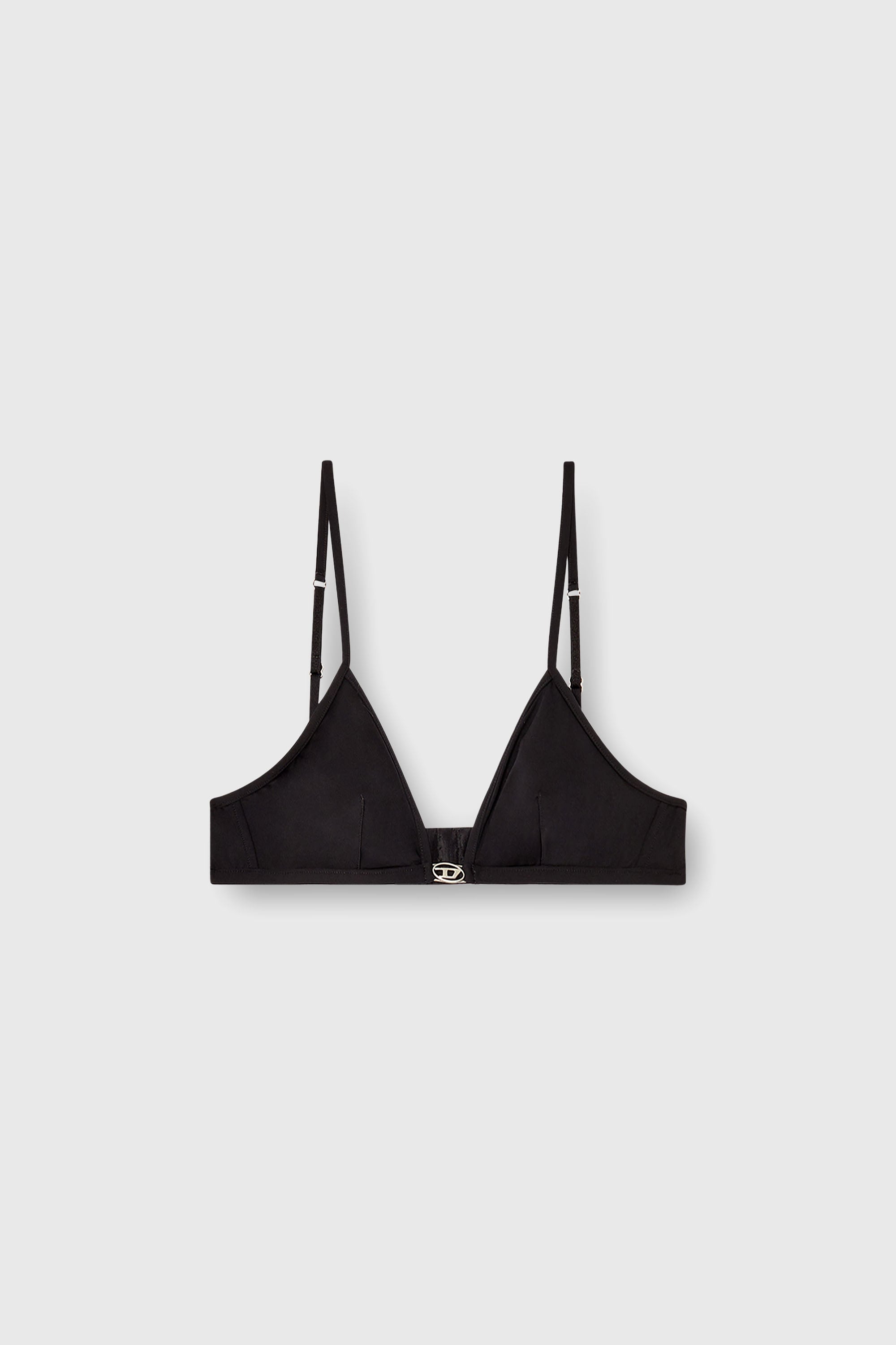 Diesel - LUNA-DNM, Damen Triangle-BH aus Mikrofaser mit Oval D-Detail in Schwarz - 2