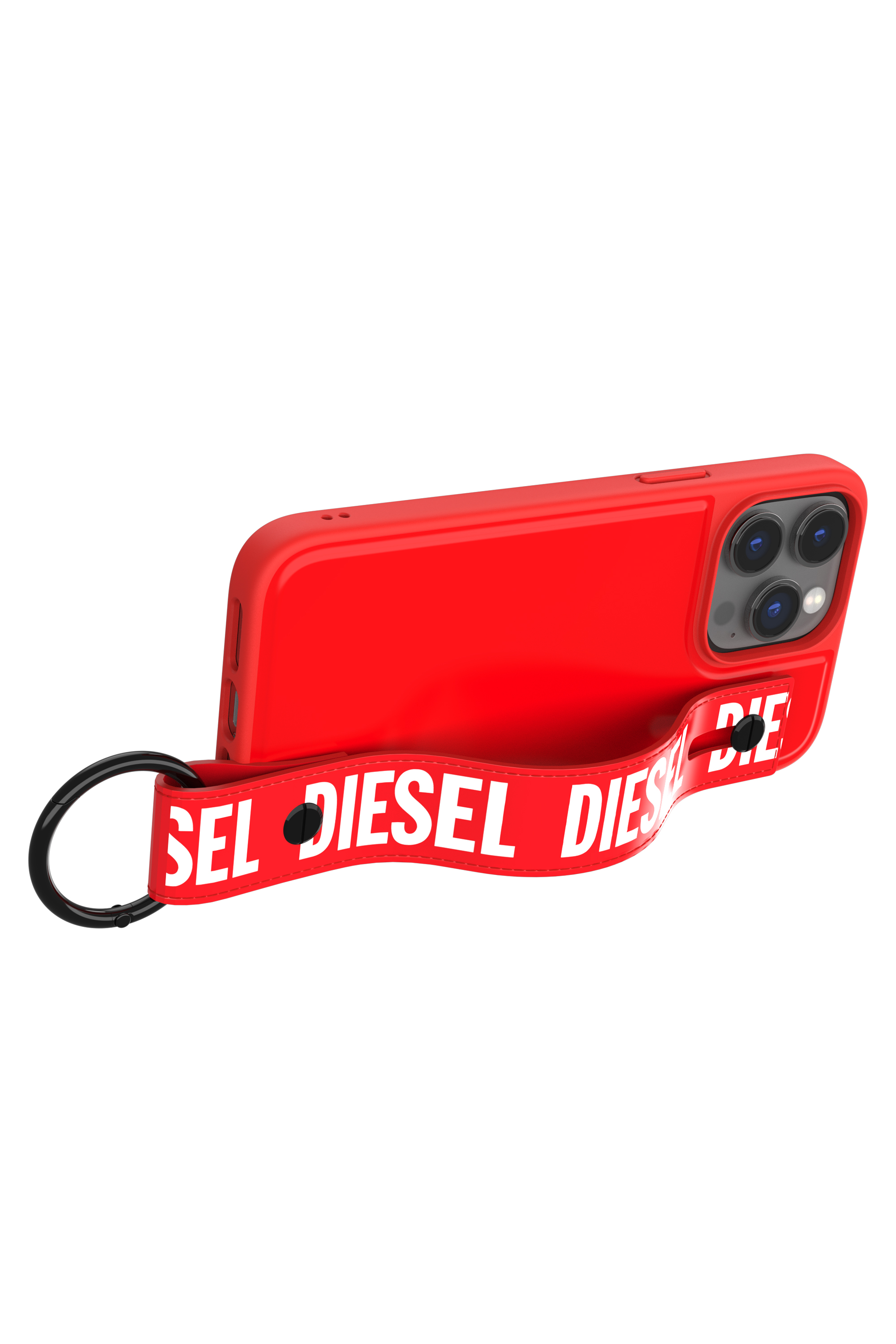 Diesel - 50288 MOULDED CASE, Unisex Handstrap Case for iPhone 14 Pro Max in Rot - 5