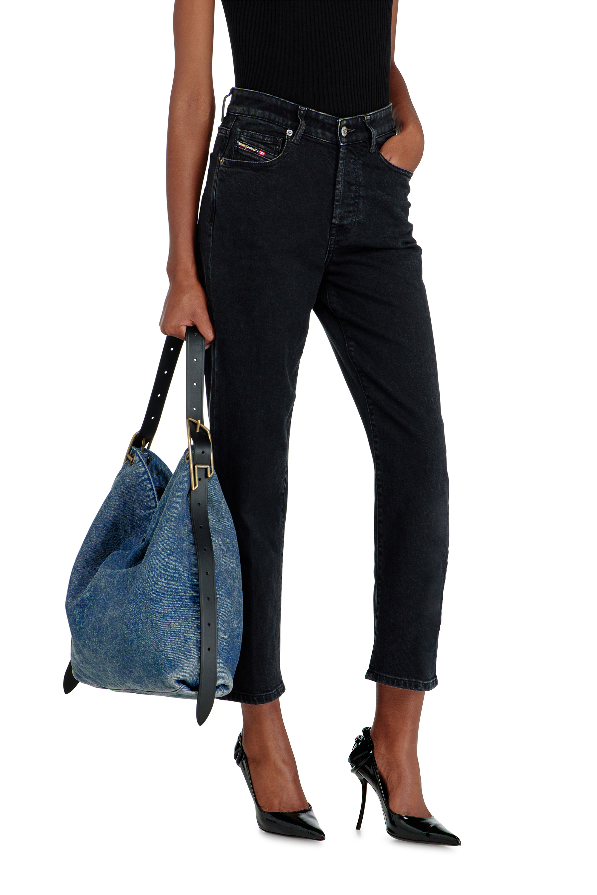 Diesel - Damen Regular Jeans 1981 D-Went 09N89, Schwarz/Dunkelgrau - 6