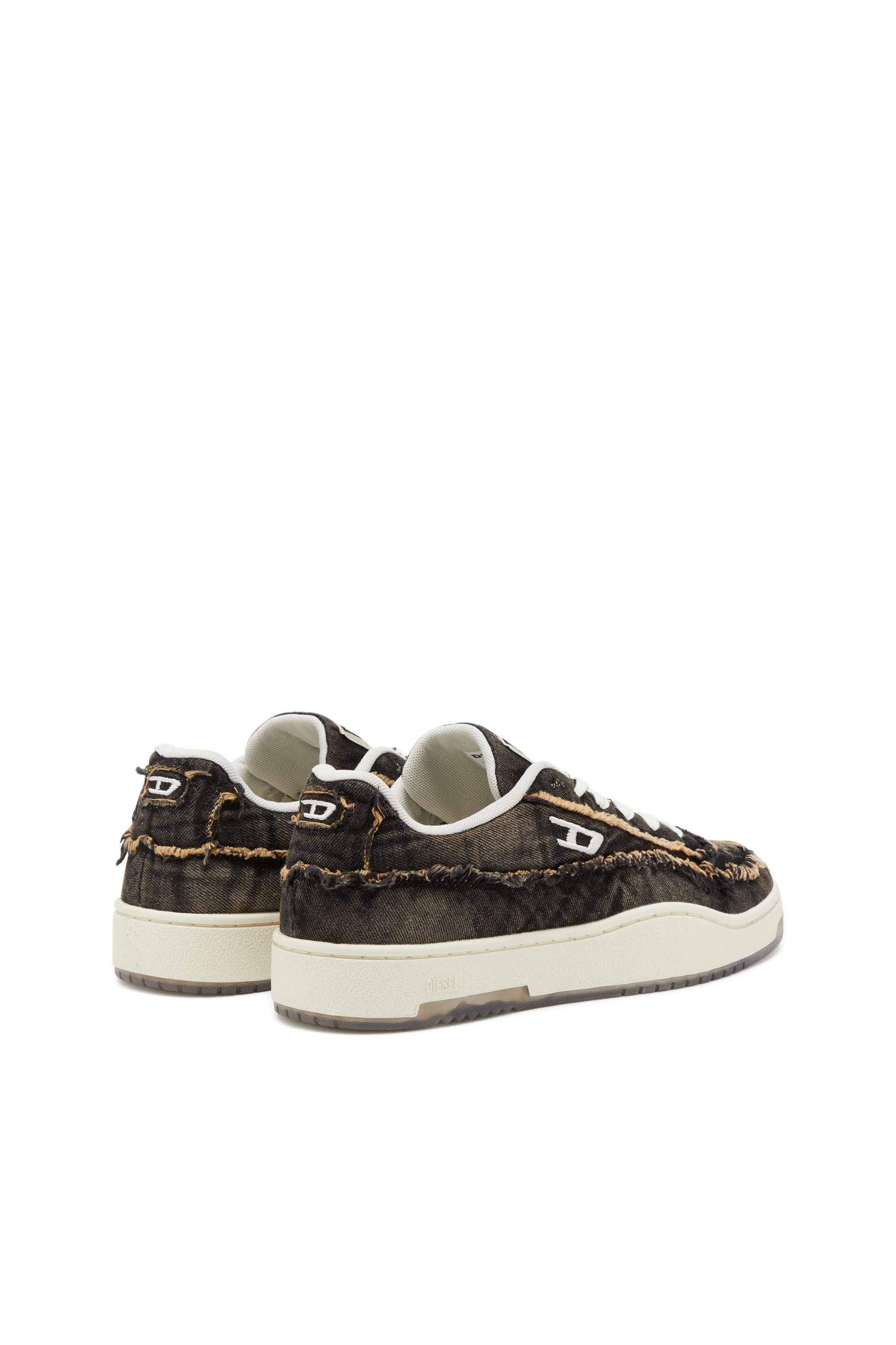 S-TRACKER-D LOW, Schwarz Diesel - S-TRACKER-D LOW, Herren S-Tracker-D-Ausgefranste Sneakers aus Denim mit transparenter Sohle in Schwarz - 3