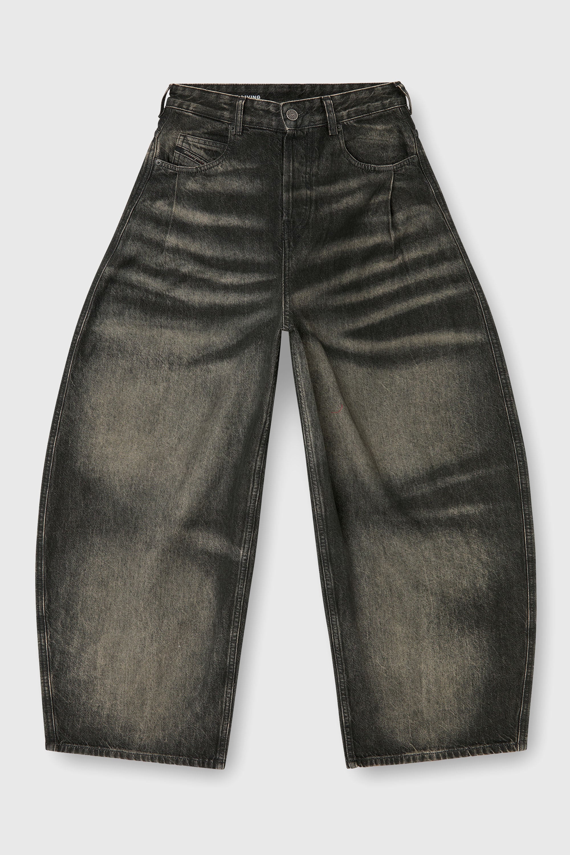 Diesel - Woman's Relaxed Jeans 1987 D-Khelz 09R33, Black/Dark grey - 2