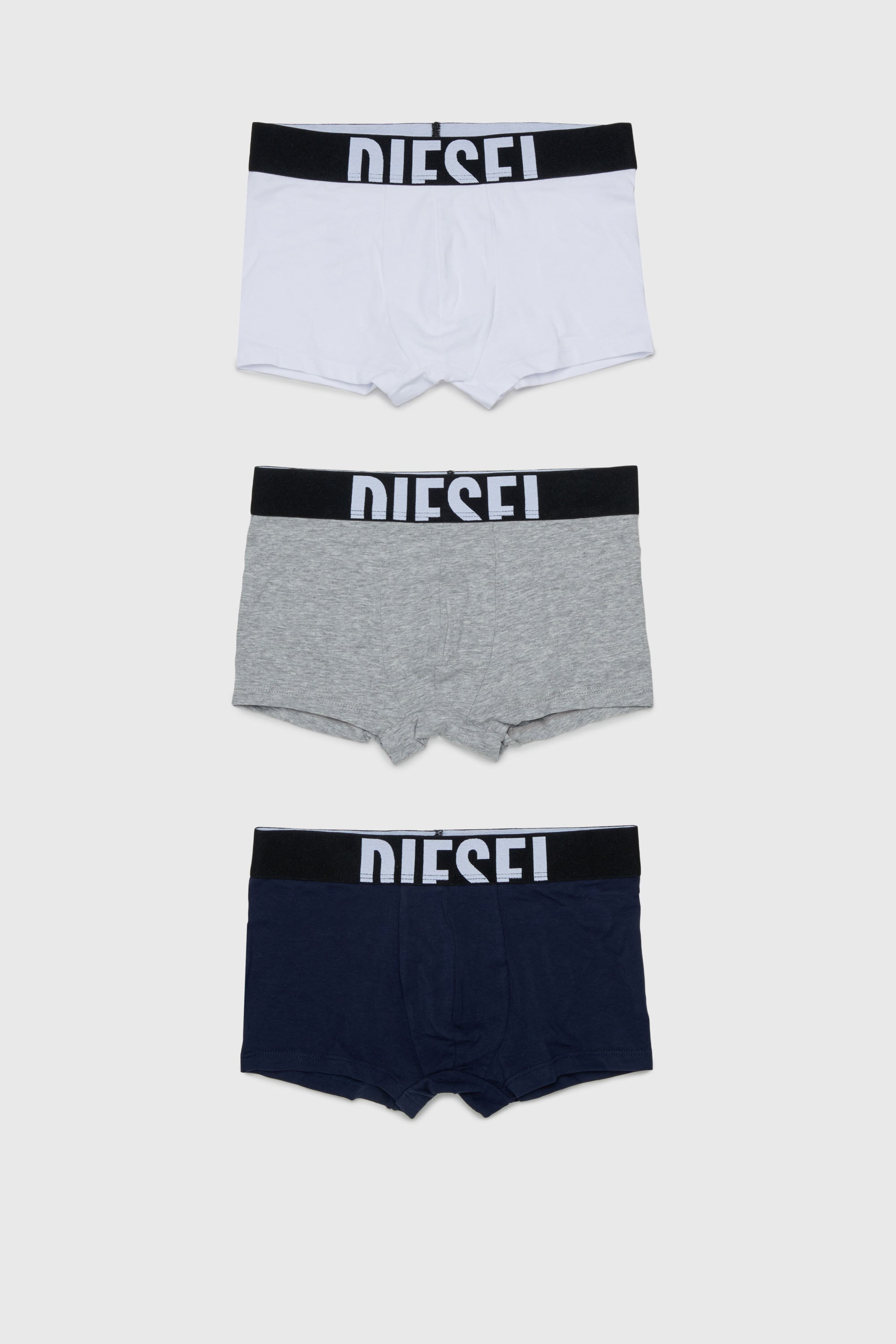 Diesel - UM-UMILLOTRIPACK-DD, Herren 3er-Pack Boxershorts aus stretch-baumwolle in Grau/Schwarz - 1