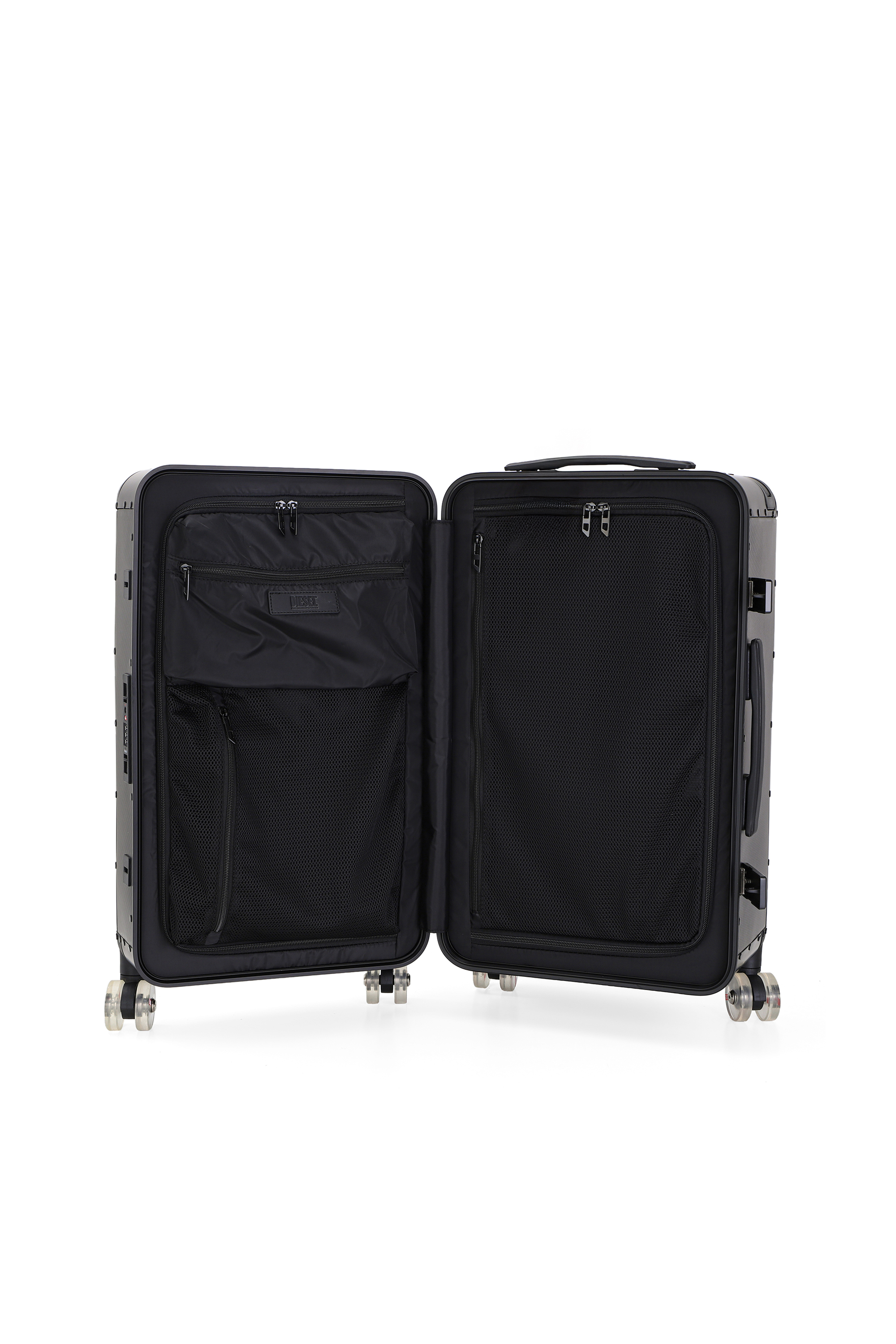 Diesel - DSL CARBON FIBER TROLLEY-BLACK- DSL001, Unisex Koffer aus Kohlefaser Gr&ouml;&szlig;e M in Schwarz - 3