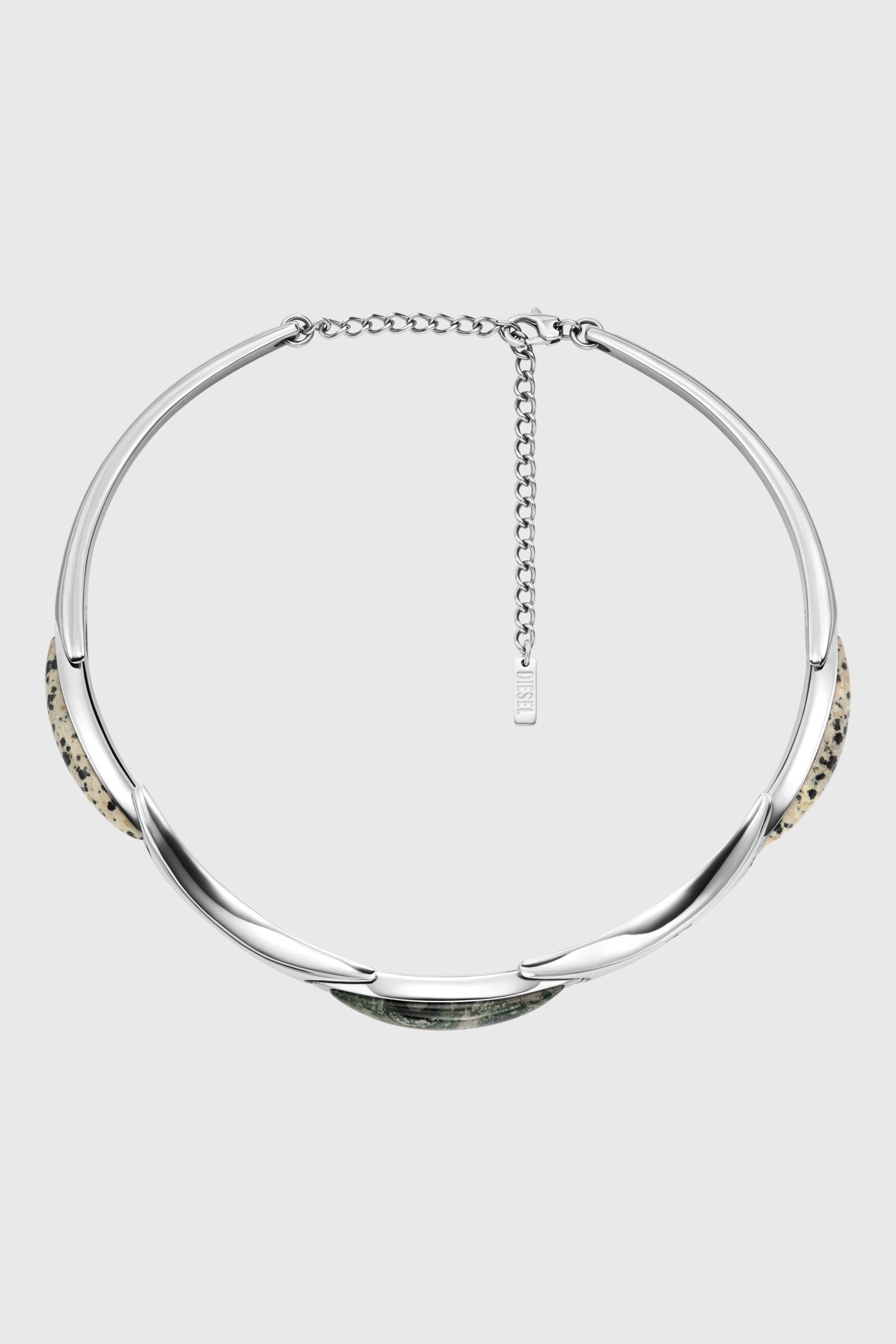 Diesel - DX167740 JEWELLERY, Unisex Edelstahl-Choker-Halskette in Silber - 2
