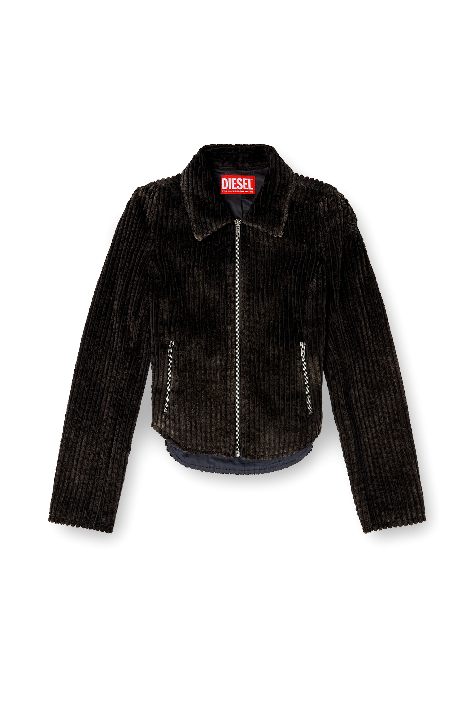 Diesel - G-ENEA, Damen Hemdjacke aus Baumwollcord in Braun - 3