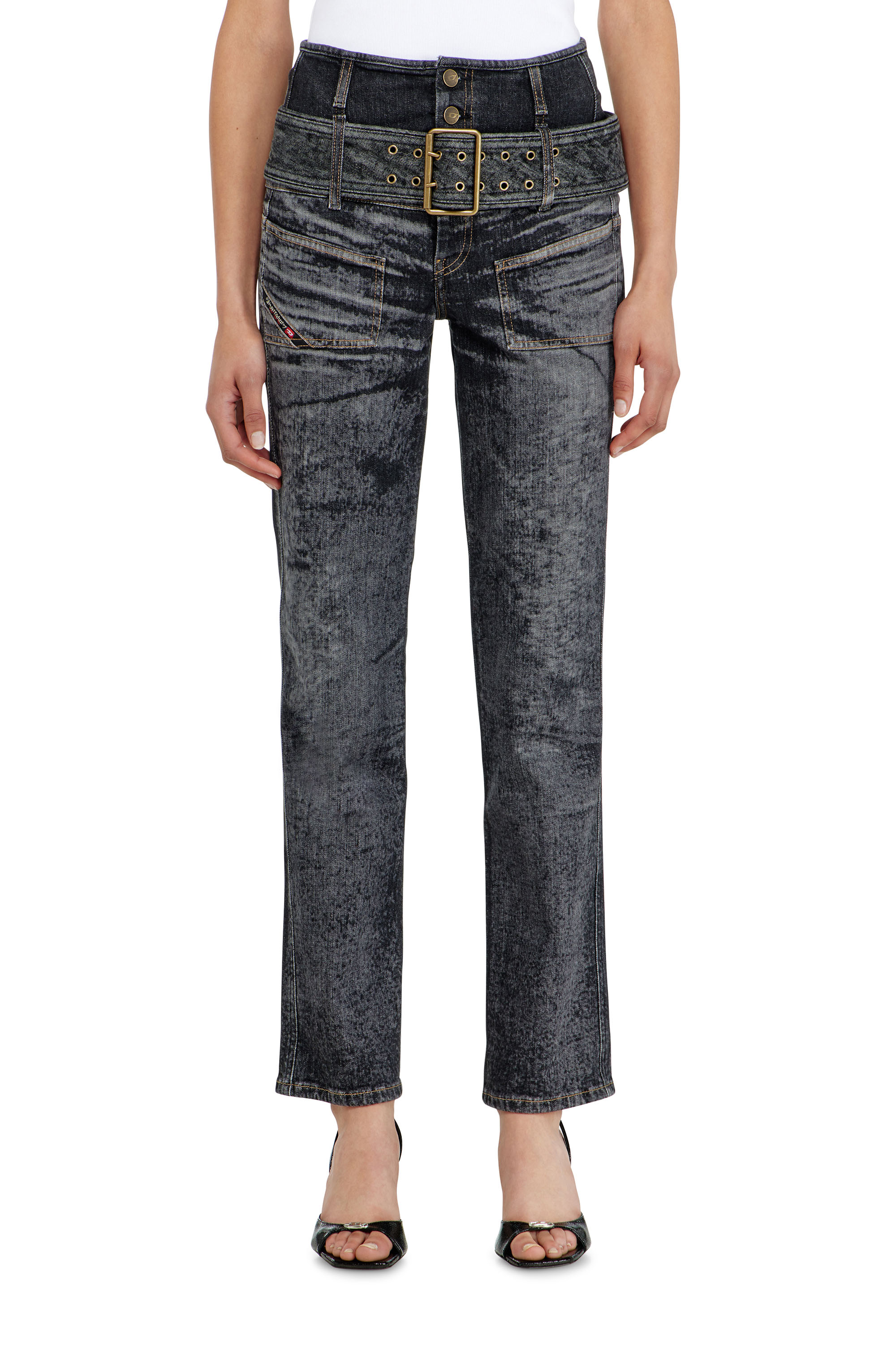 Diesel - Damen Slim Jeans D-Gorina 09Q30, Schwarz/Dunkelgrau - 4