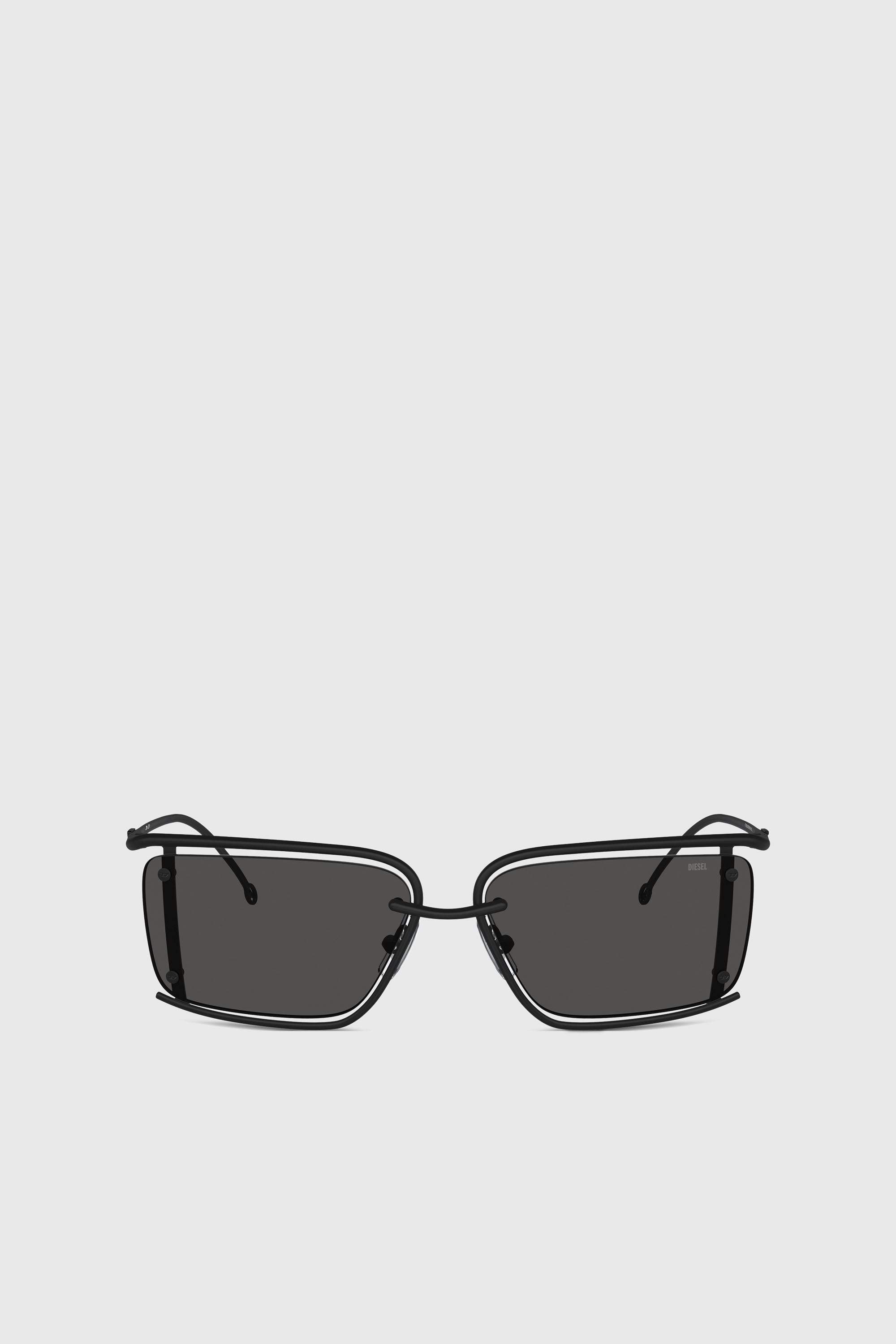 Diesel - 0DL1002, Unisex Rechteckiges Modell Brille in Schwarz - 1