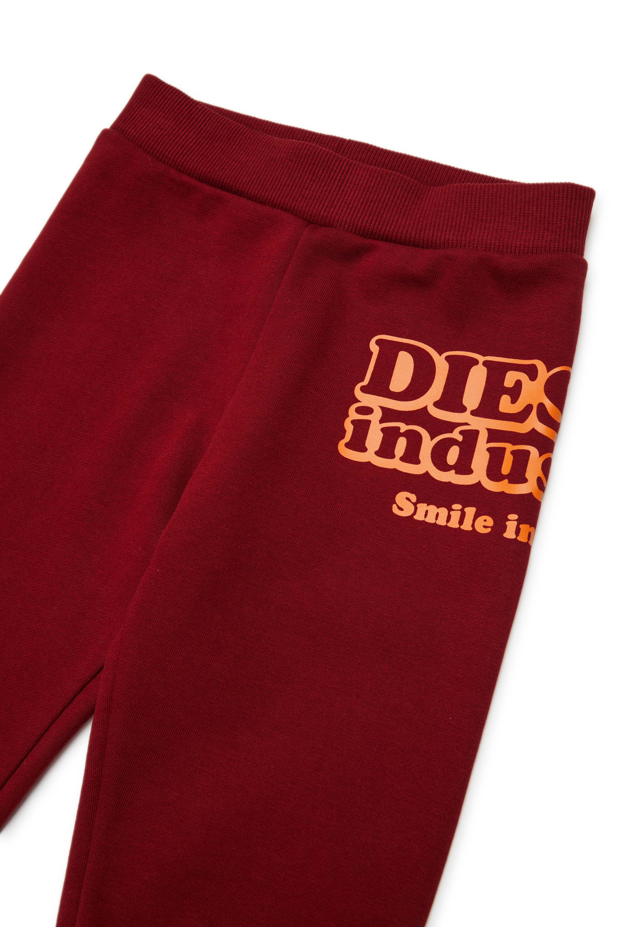 Diesel - PLODIMIB, Herren Sweatpants aus Baumwolle mit Diesel Industry Print in Rot - 3