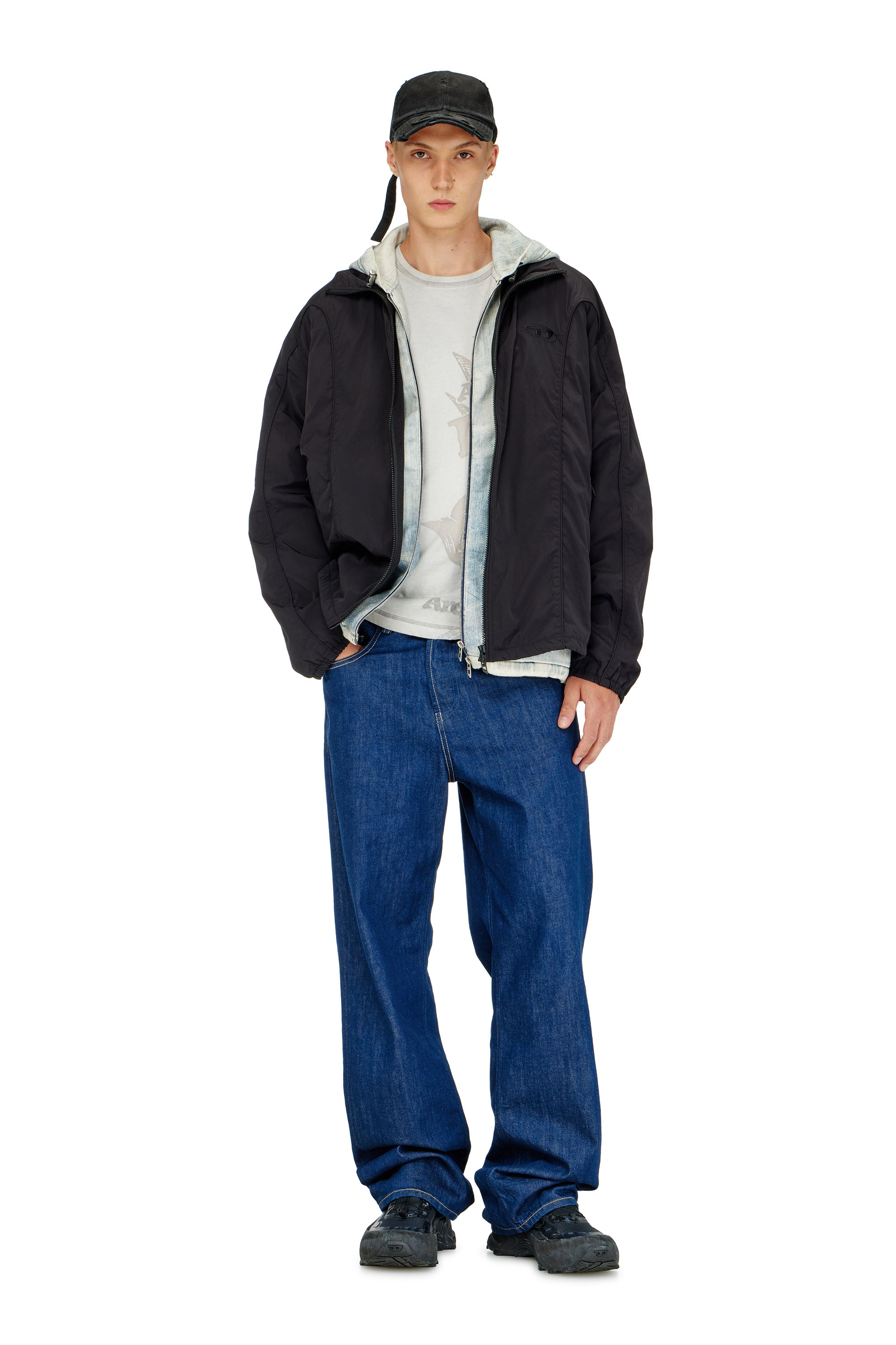 Diesel - C-BIGDOV, Herren Cap aus baumwoll-twill mit distressed details in Schwarz - 4