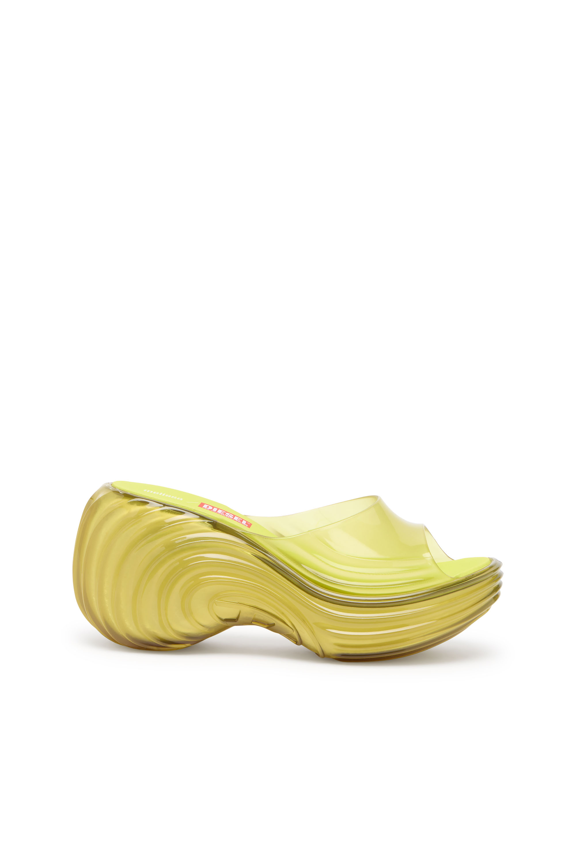Diesel - MELISSA QUANTUM PLATFORM, Damen Plateau-Pantolette aus Melflex&reg; in Gelb - 1