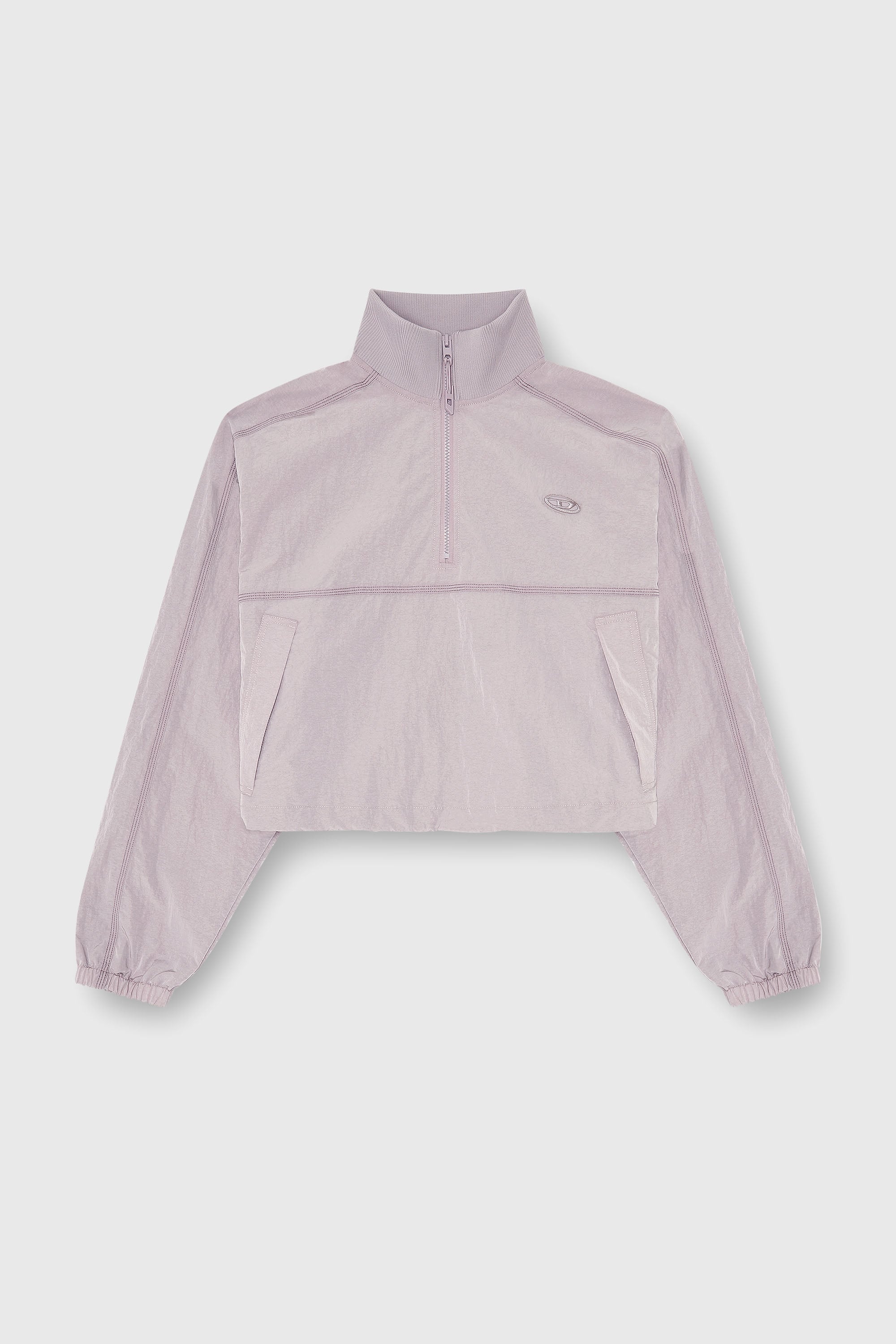 Diesel - G-ANOCK, Woman's Relaxed nylon jacket with mock neck in Lilac - 2