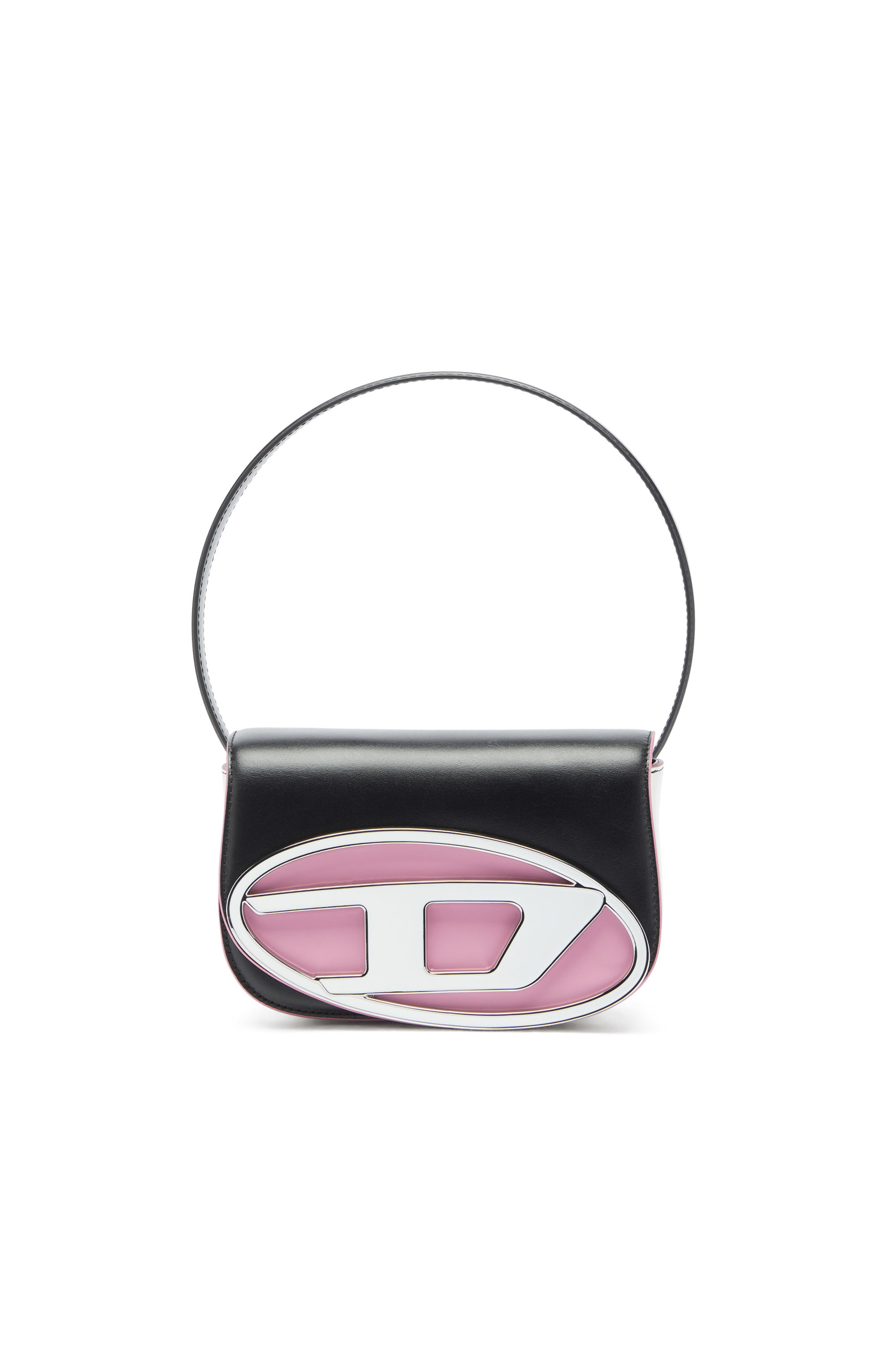 Diesel - 1DR, Damen 1DR - 1DR - Ikonische Schultertasche aus Nappa-Leder in Schwarz/Rosa - 1