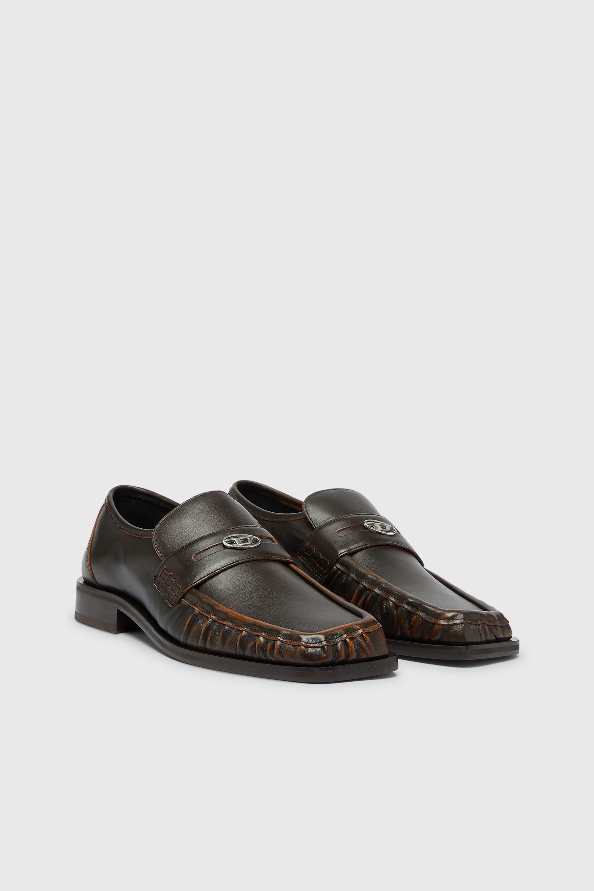 Diesel - D-AMBER LOAFER, Herren D-Amber - Penny-Loafer aus Leder in Braun - 2