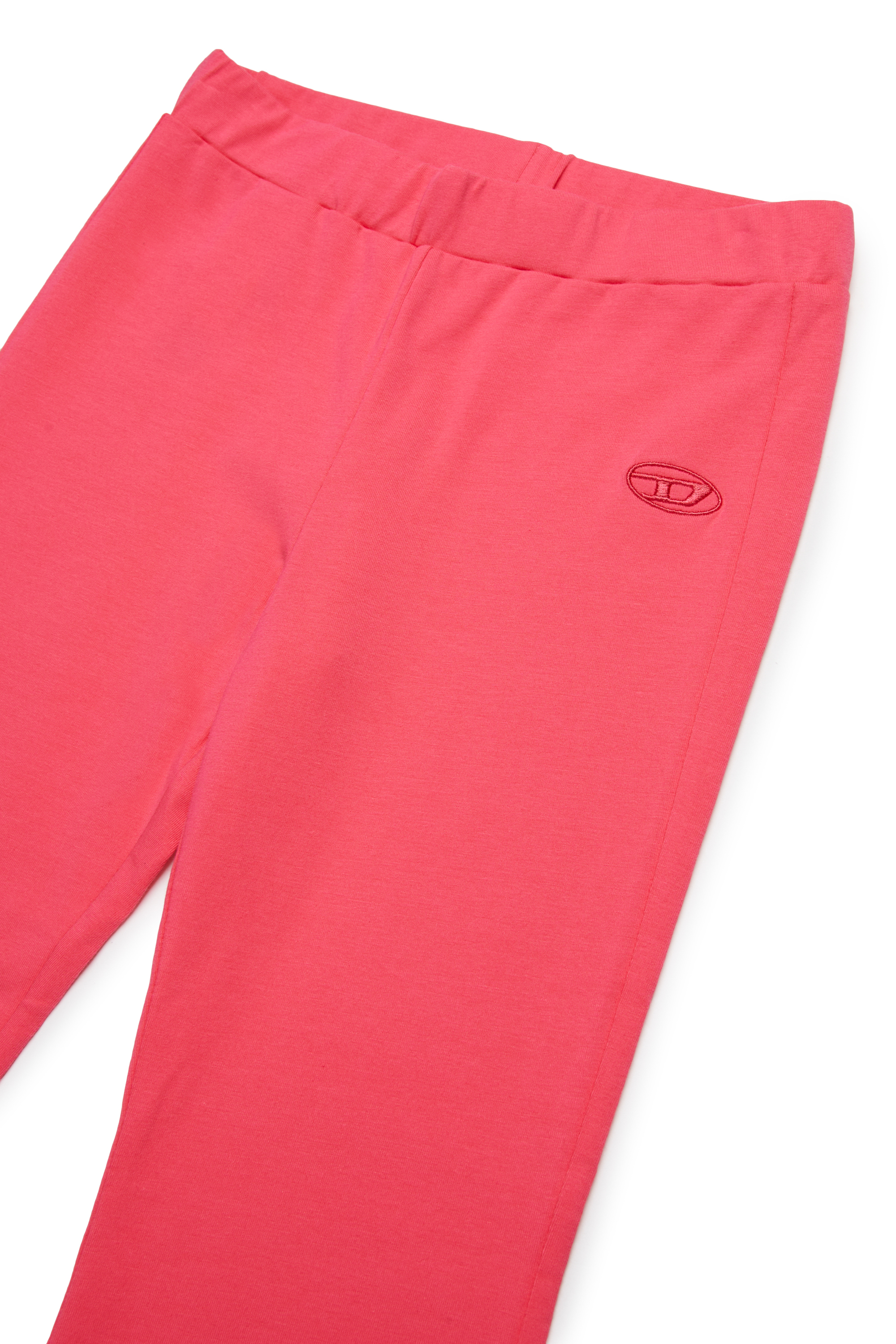 Diesel - PKIA, Damen Ausgestellte Leggings mit Oval D-Stickerei in Rosa - 3