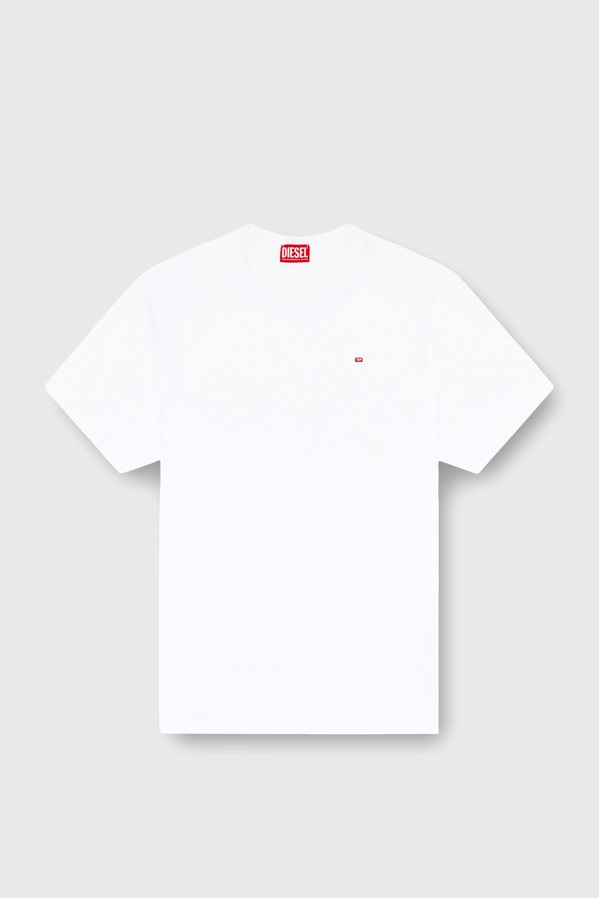 Diesel - T-ADJUST-MICRODIV, Unisex T-Shirt mit gesticktem Mikro-Logo in Wei&szlig; - 2