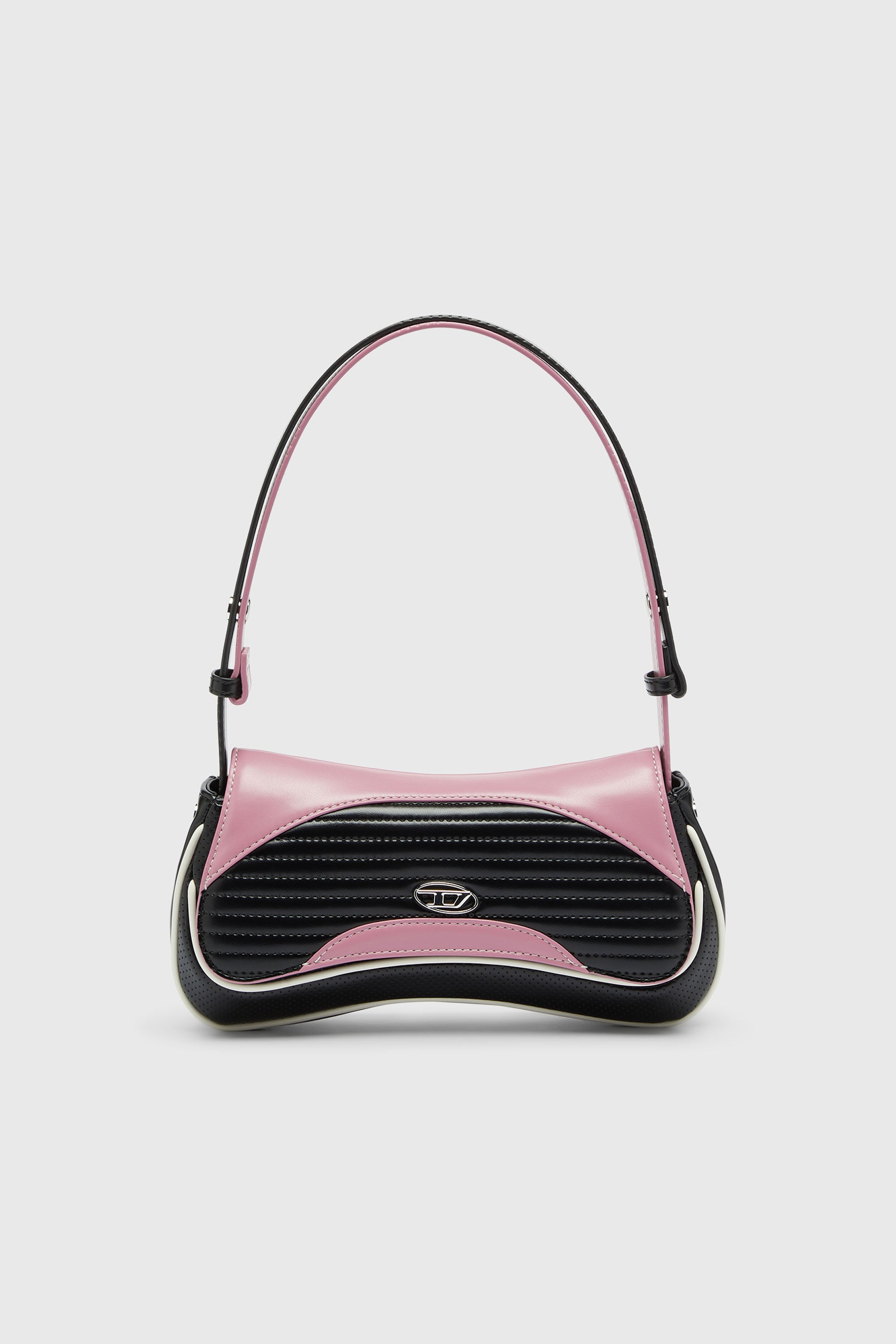 Diesel - PLAY CLUTCH, Damen Play - Clutch mit Colour-Block-Design in Schwarz/Rosa - 1