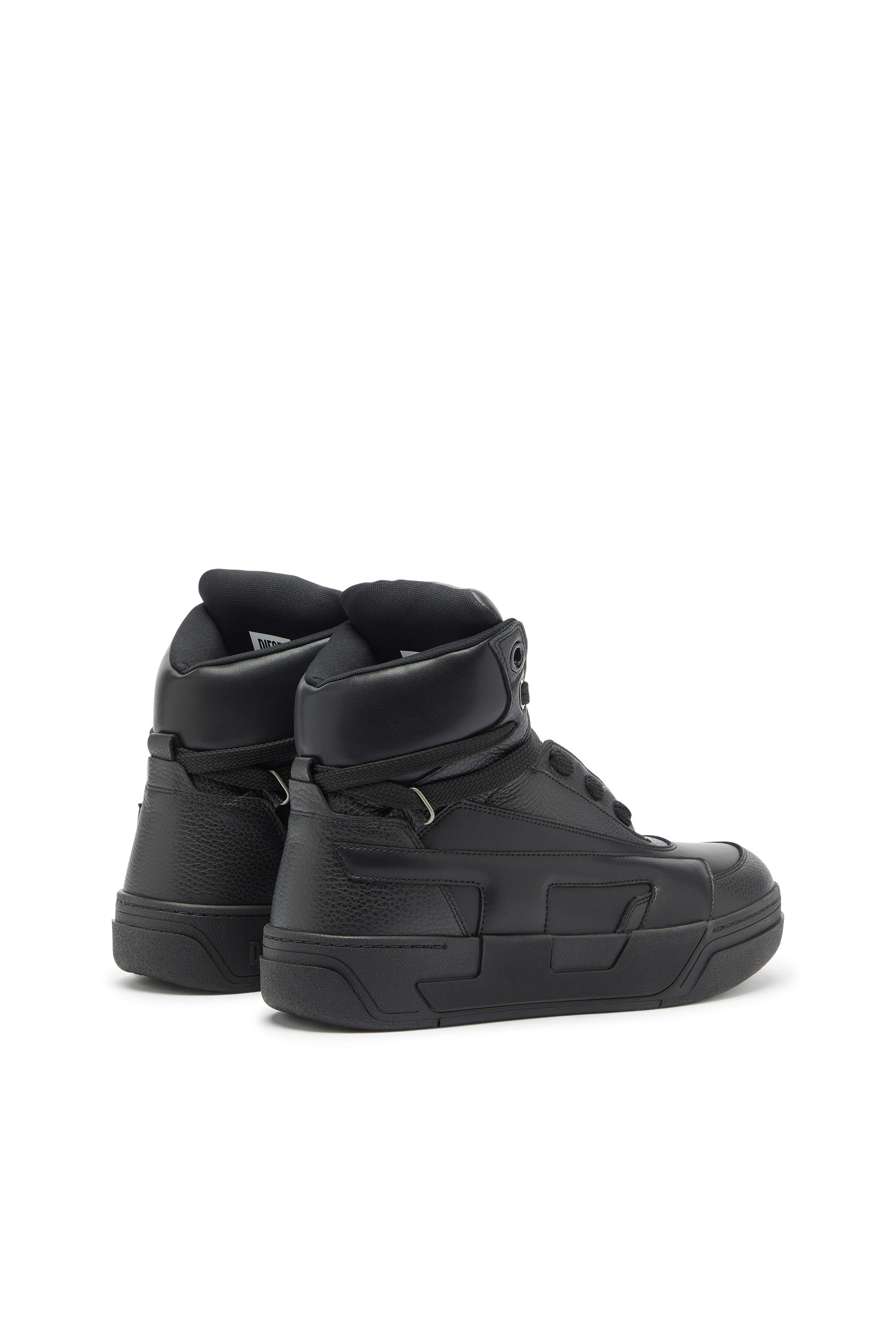 Diesel - S-D-OLLIE MID, Herren S-D-Ollie - High-Top-Sneaker aus Leder mit D-Logo in Schwarz - 3