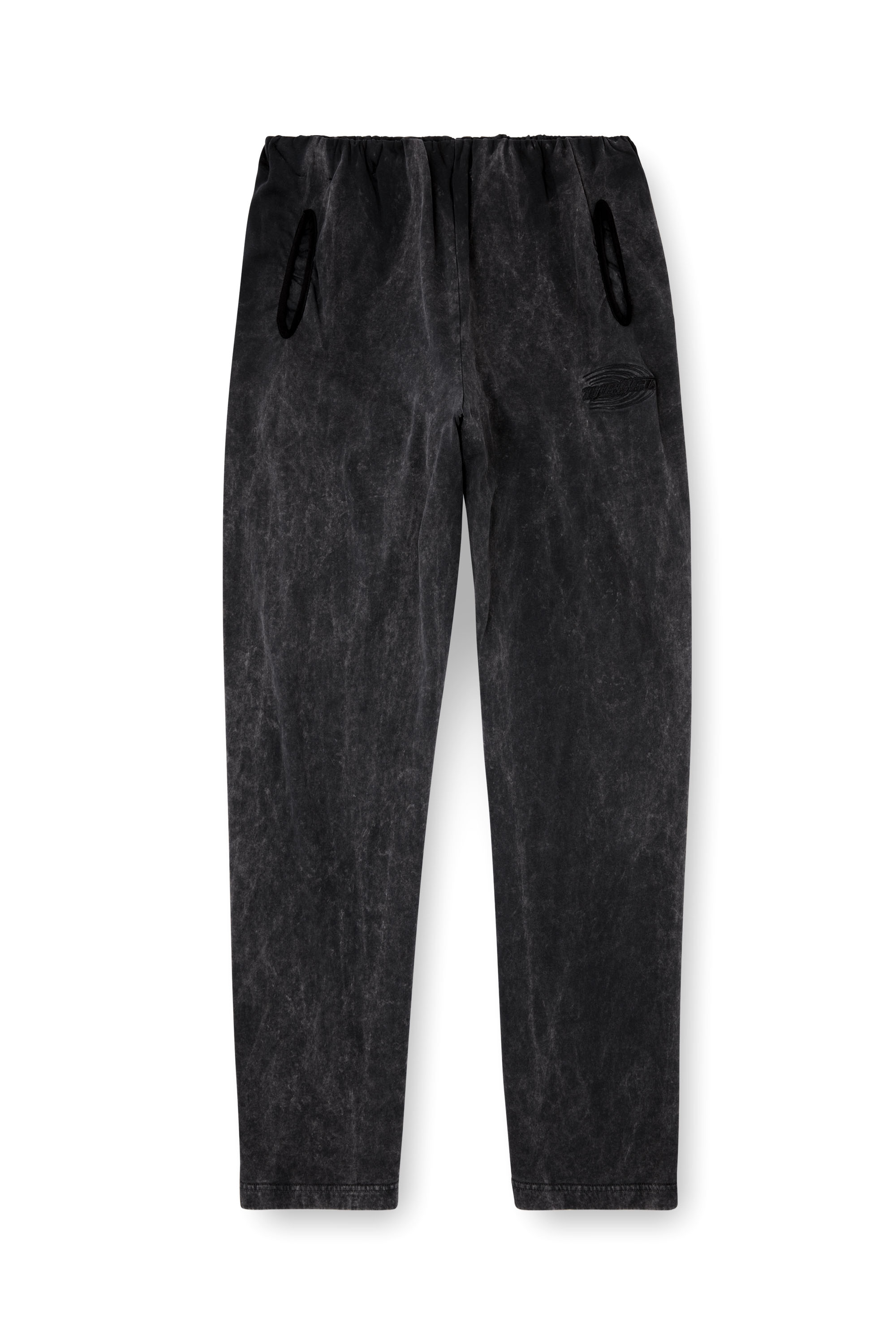 Diesel - P-MARKLE, Herren Behandelte Sweatpants mit gerafftem Bund in Schwarz - 4