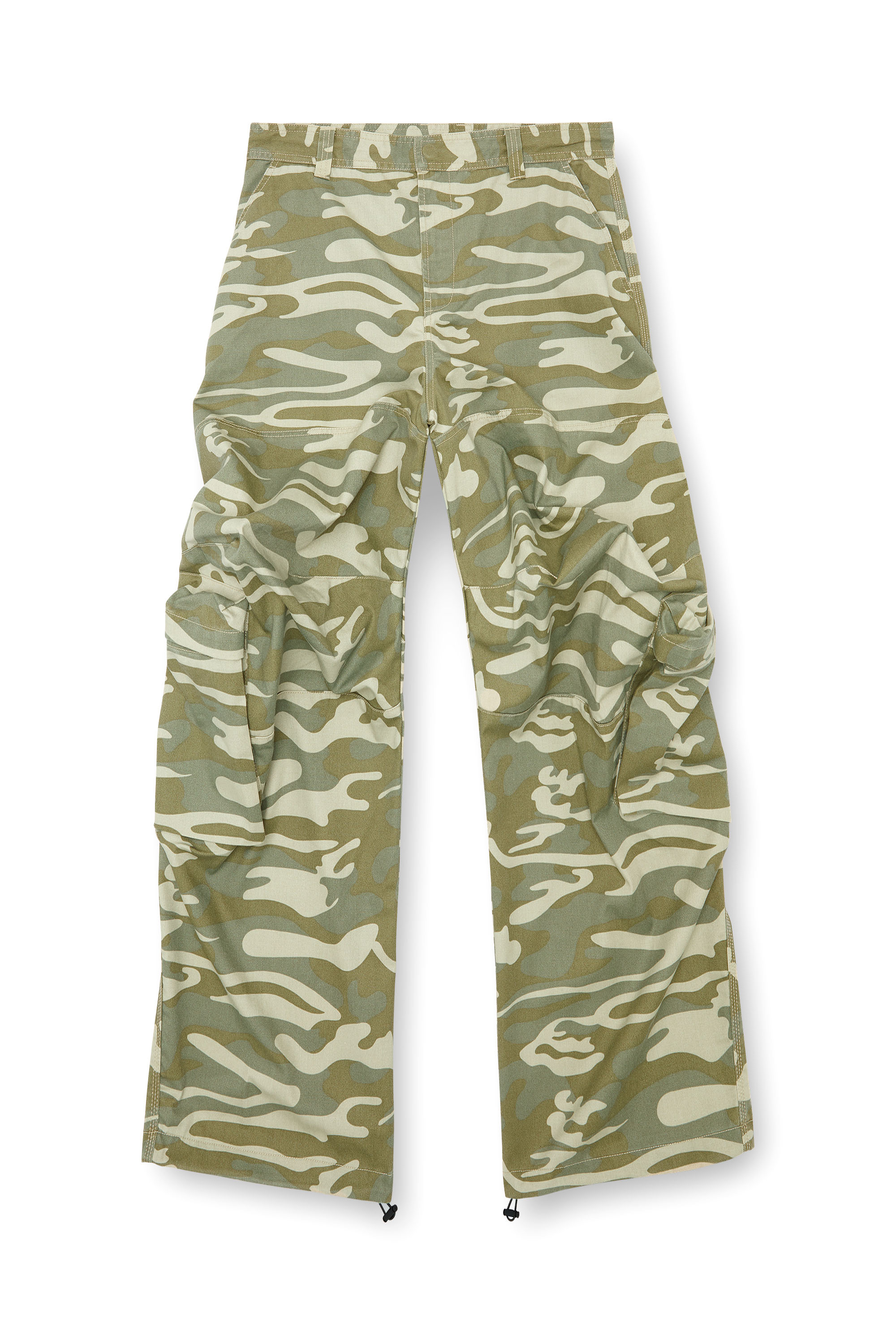 Diesel - P-ARNE-B, Man Cargo pants with camo print in Green - Image 5