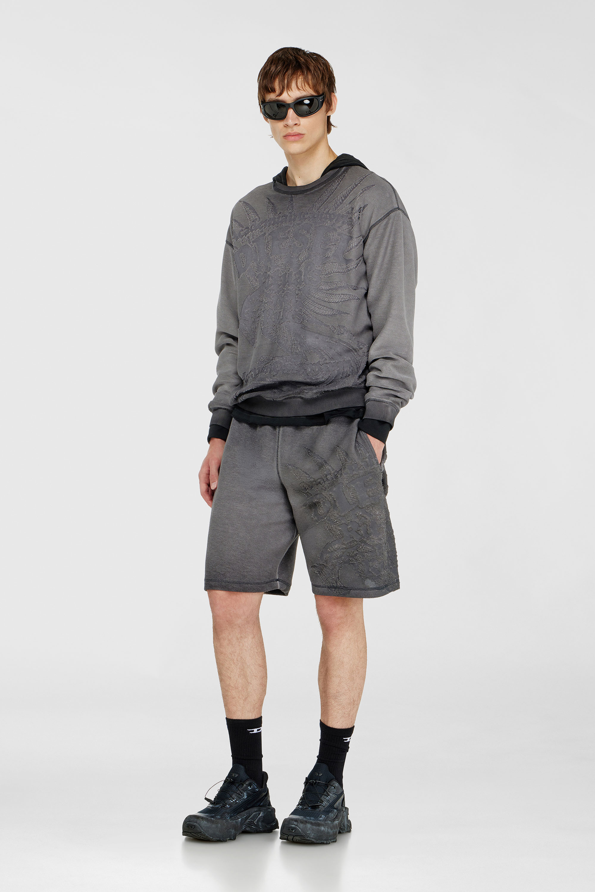 Sweatshorts mit D&eacute;vor&eacute;-Motiven