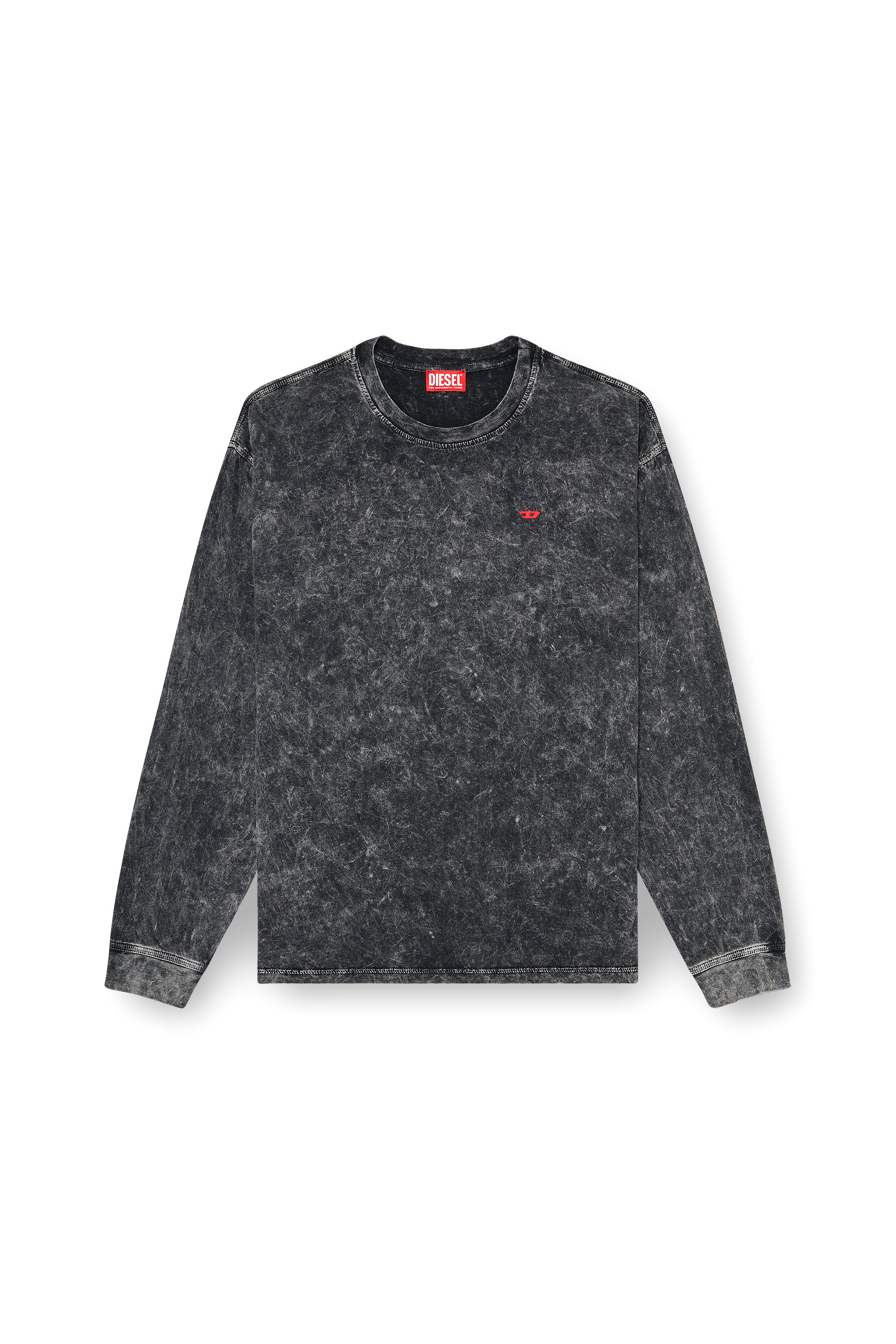 Diesel - T-BOXT-LS-AA5, Herren Langarmshirt mit behandelten Effekt in null - 3