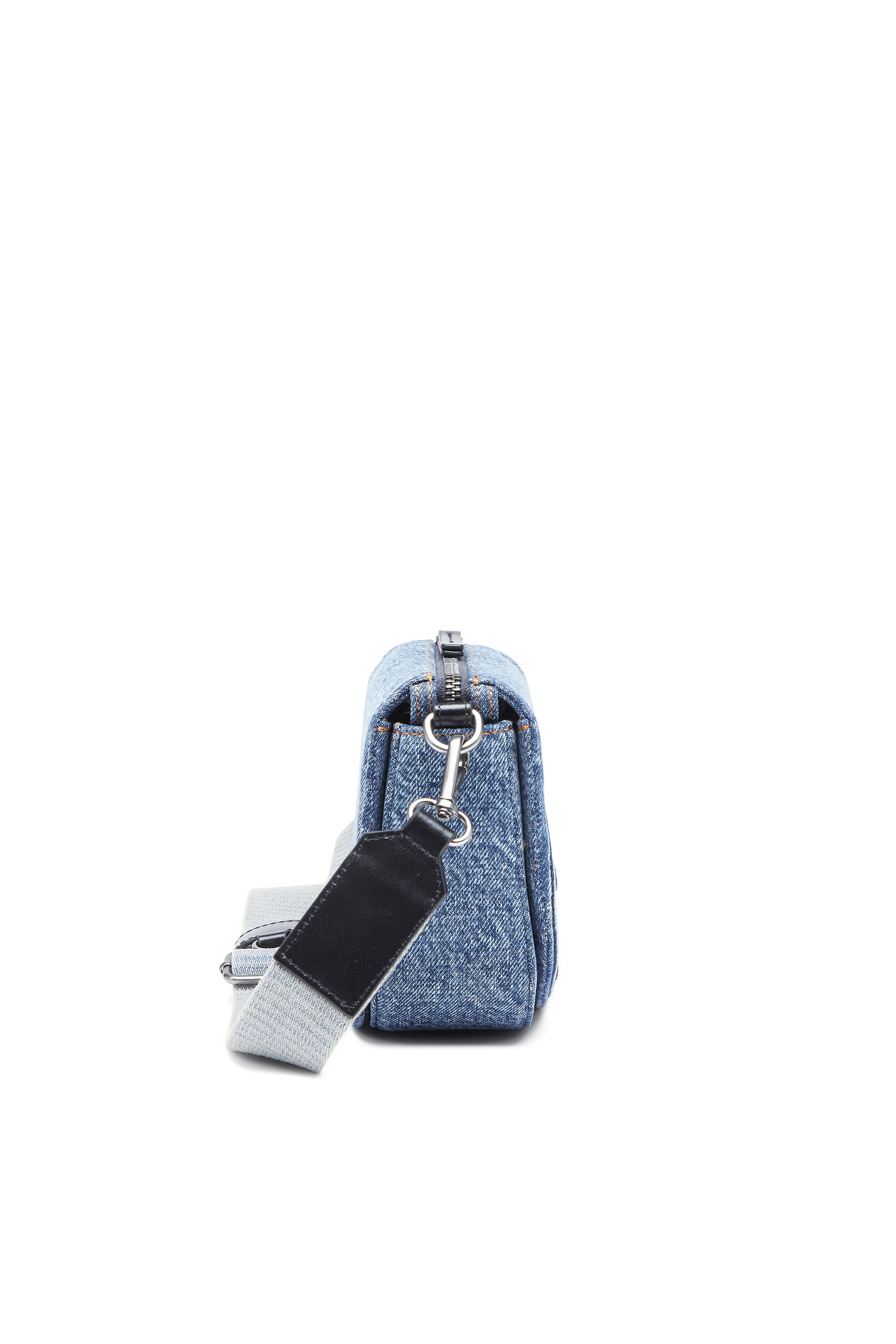 Diesel - 1DR CAMERA BAG, Unisex Camera Bag aus solarisiertem Denim in Blau - 8