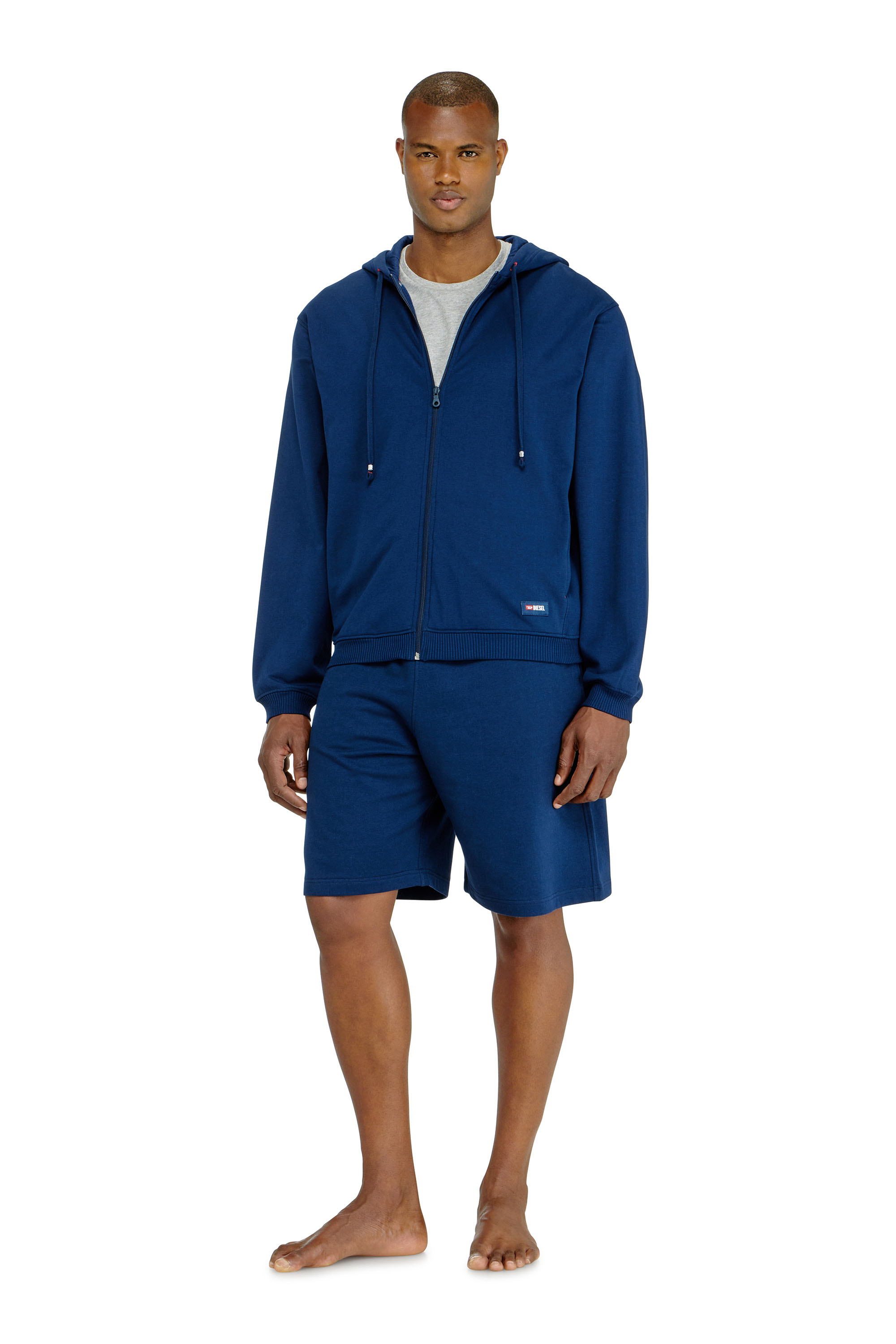 Diesel - JOY-D-CORE, Herren Kapuzenpullover aus aufgerauter Baumwollmischung in Blau - 2