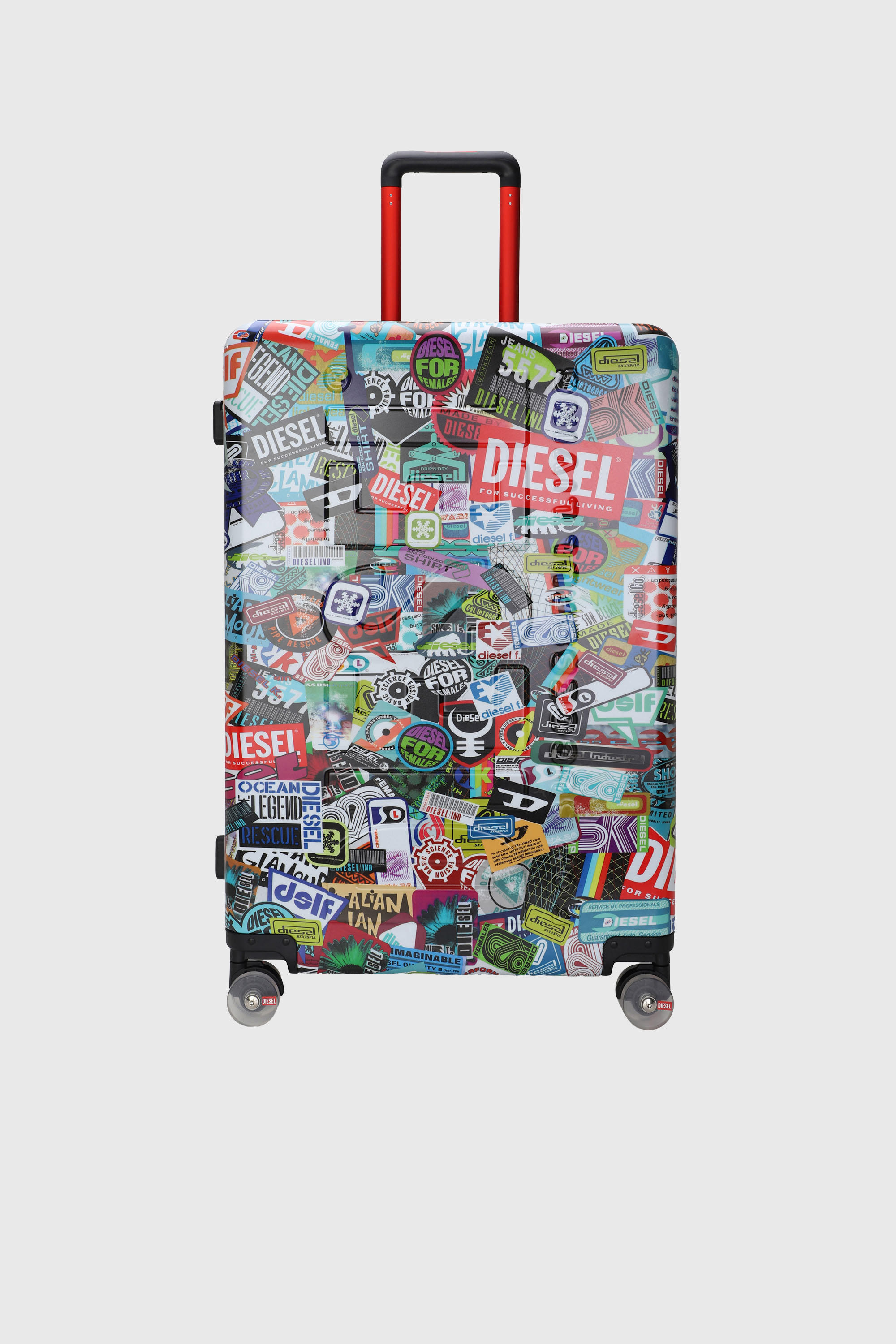Diesel - DIESEL PC PRINTED TROLLEY-STICKERS- DSL0, Unisex Koffer im Sticker-Stil Gr&ouml;&szlig;e L in Bunt - 1