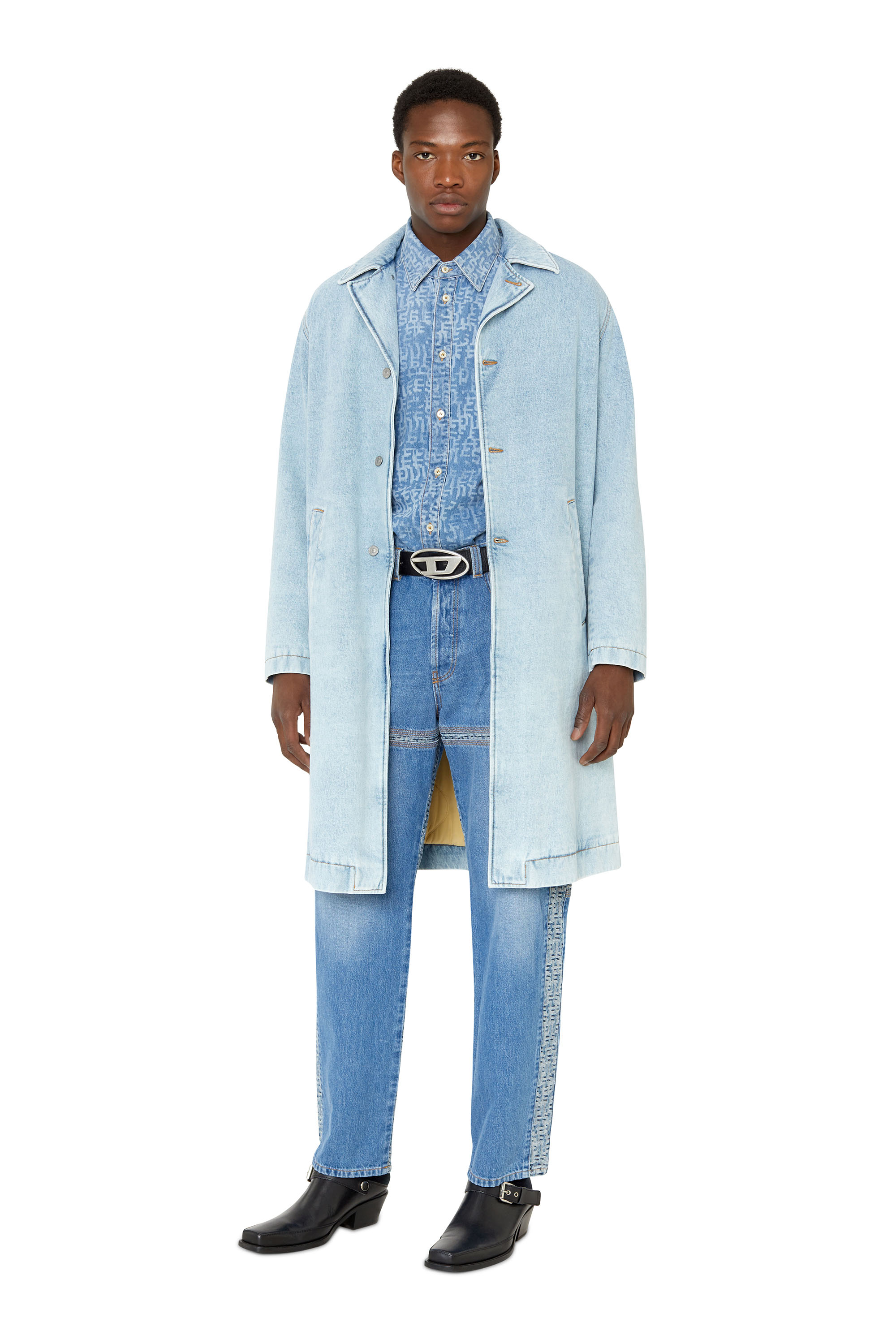 D-Mand 09E41 Straight Jeans, Mittelblau Diesel - D-Mand 09E41 Straight Jeans, Mittelblau - Image 1