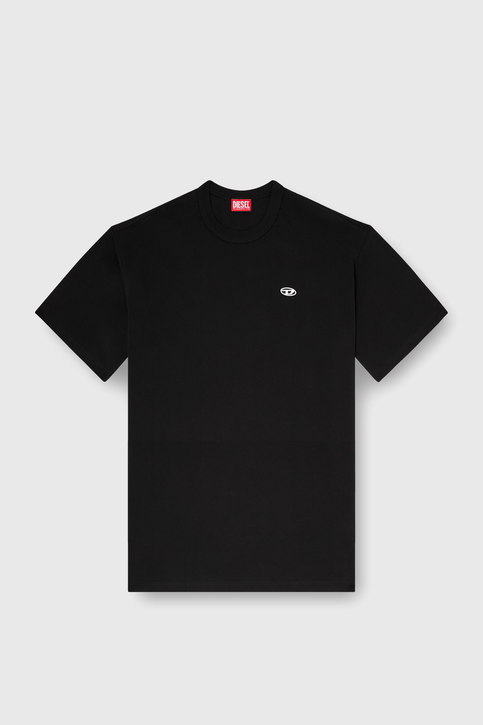 Diesel - T-WASH-MOON-T92, Herren T-Shirt aus Baumwolle mit Oval D Logo und Grafik in Schwarz - 2