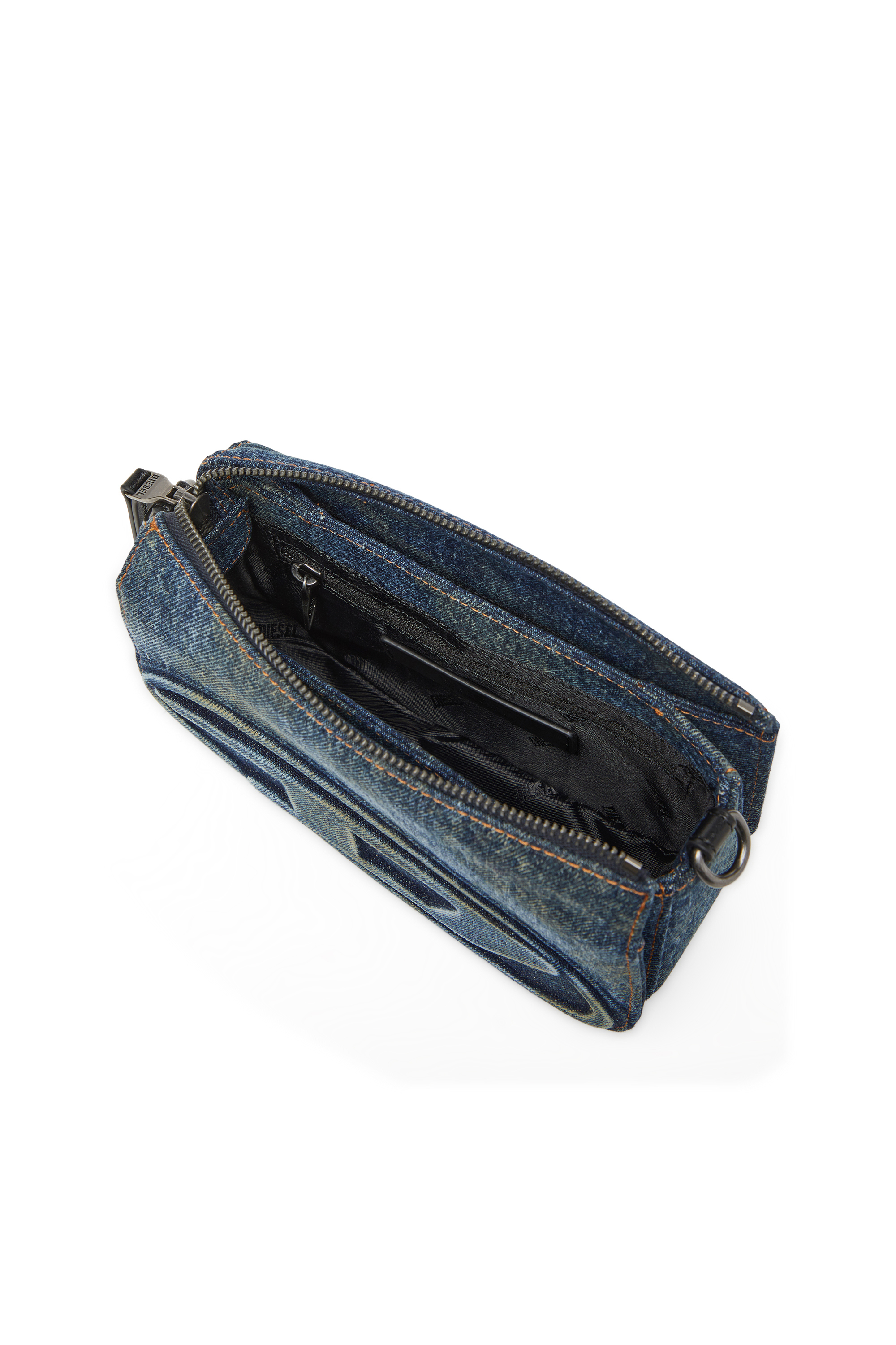 Diesel - 1DR CAMERA BAG, Unisex Camera Bag aus solarisiertem Denim in Blau - 4