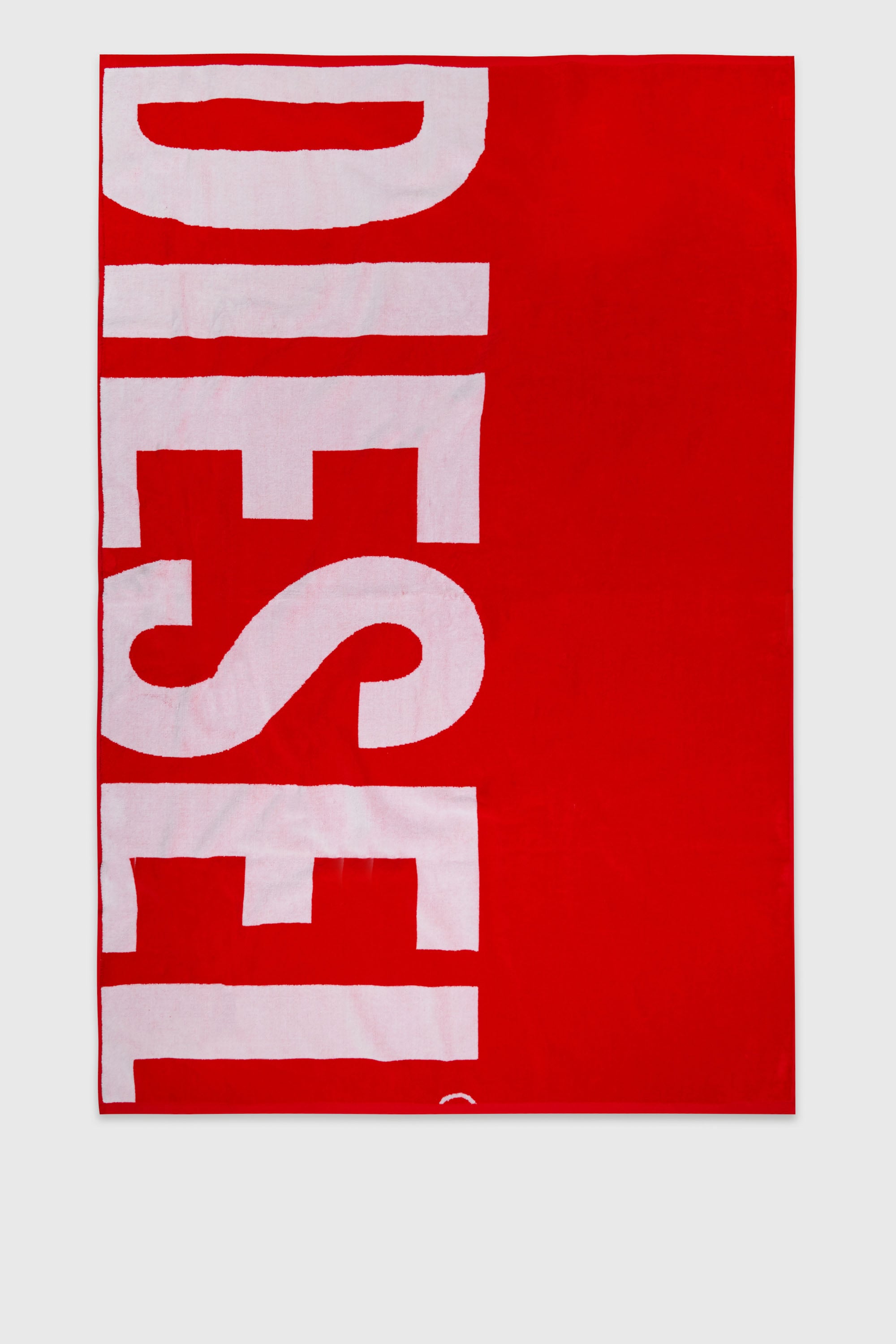 Diesel - HELMY, Unisex Baumwollhandtuch mit Maxi-Logo in Rot - 1