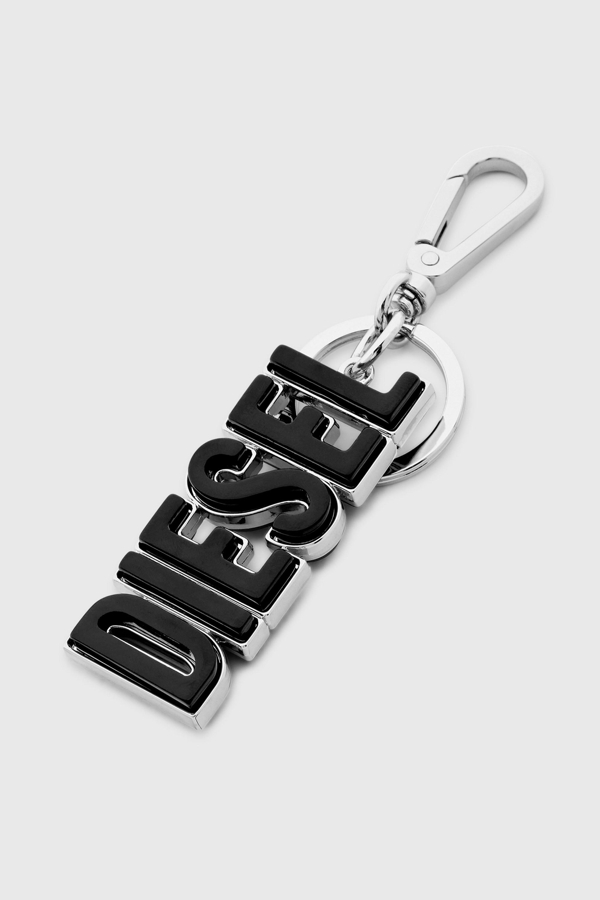 Diesel - DSL 3D KEY RING, Herren DIESEL-Schl&uuml;sselring aus Metall und Harz in Schwarz/Rot - 2